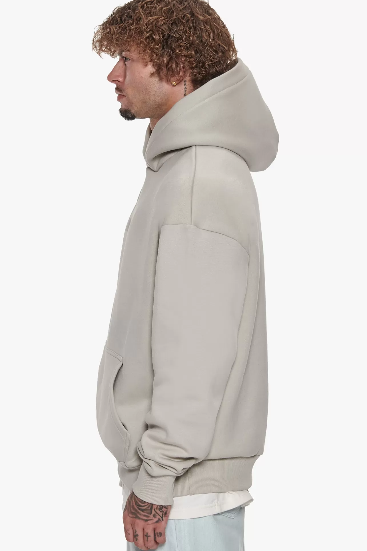 Dropsize HEAVY OVERSIZE CENTER HD HOODIE MOON BEAM* Hoodie