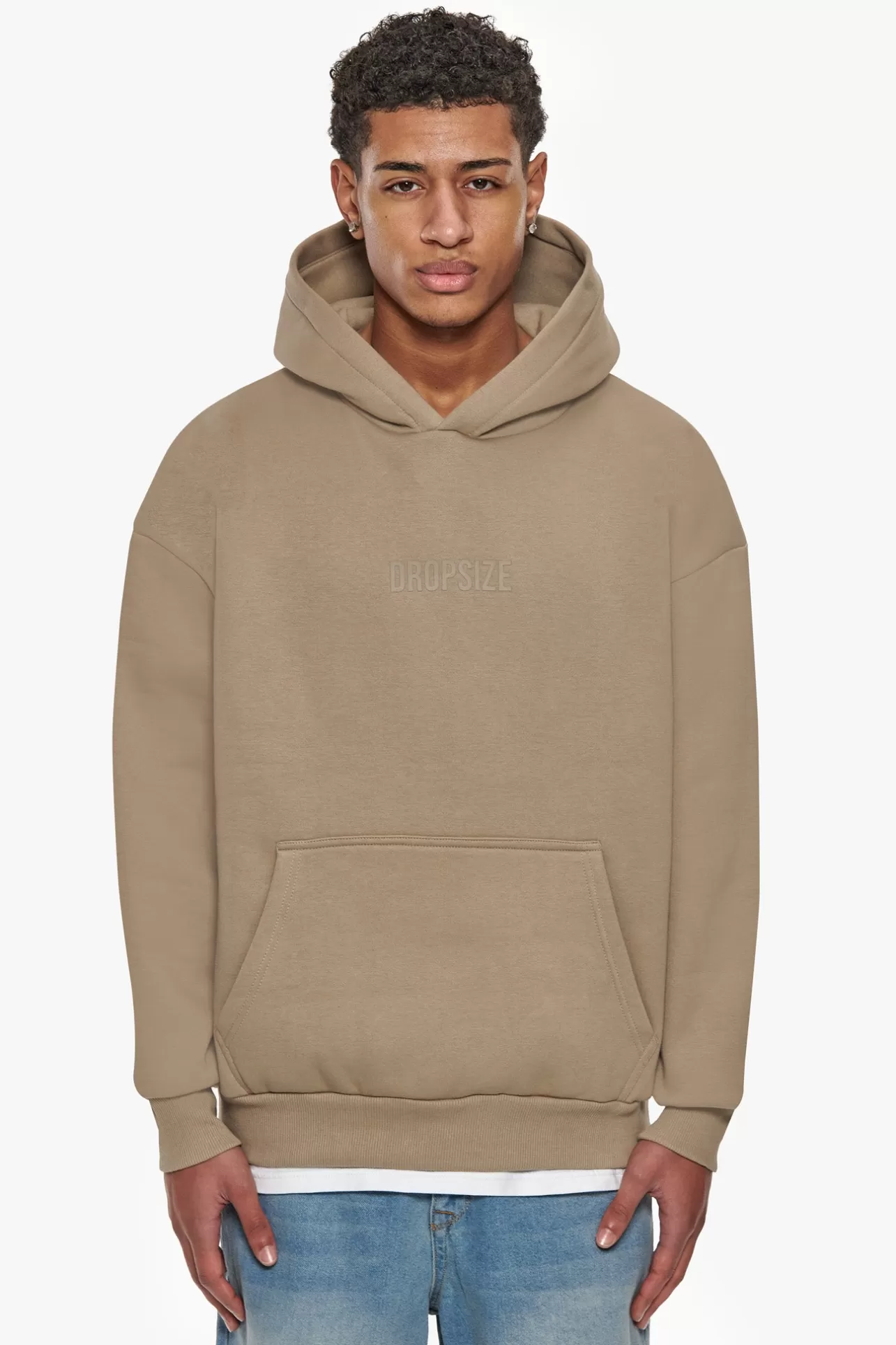 Dropsize HEAVY OVERSIZE CENTER HD HOODIE WEATHERED TEAK* Hoodie