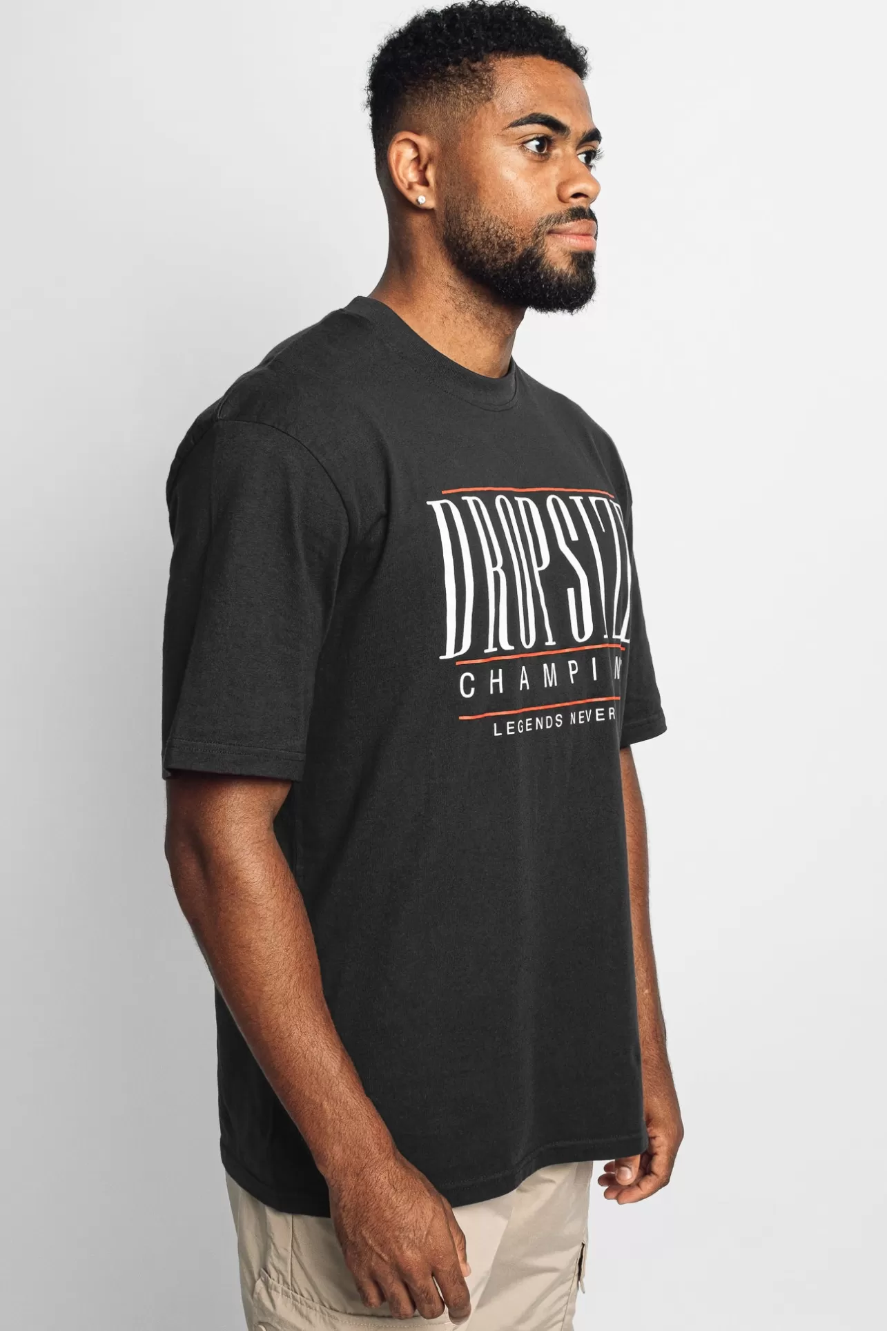 Dropsize HEAVY OVERSIZE CHAMPIONS T-SHIRT WASHED BLACK* T Shirt