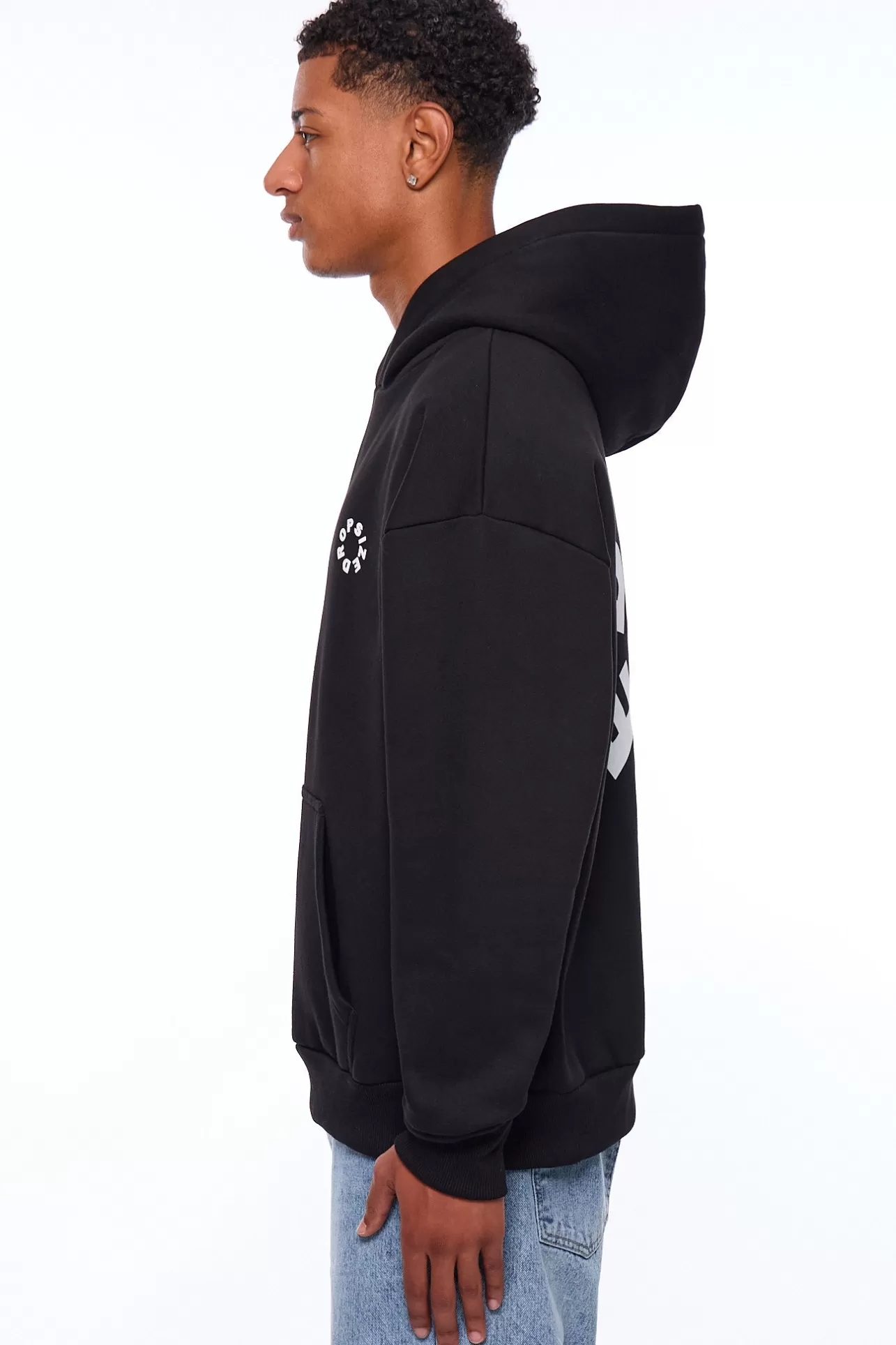 Dropsize HEAVY OVERSIZE CIRCLE BLOCK HOODIE BLACK* Hoodie
