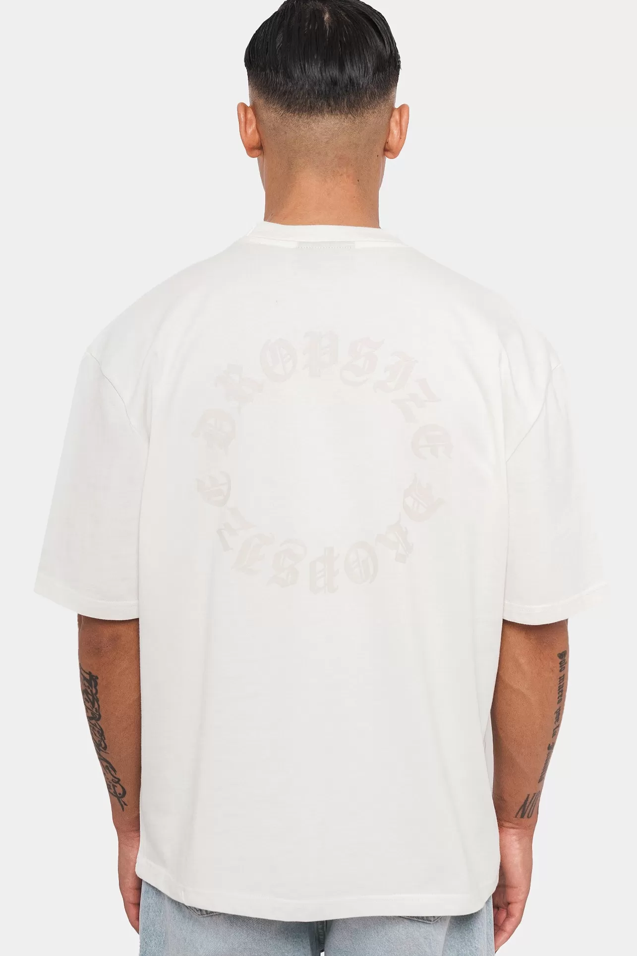 Dropsize HEAVY OVERSIZE CIRCLE DESIGN T-SHIRT CREAM/ COCONUT* T Shirt