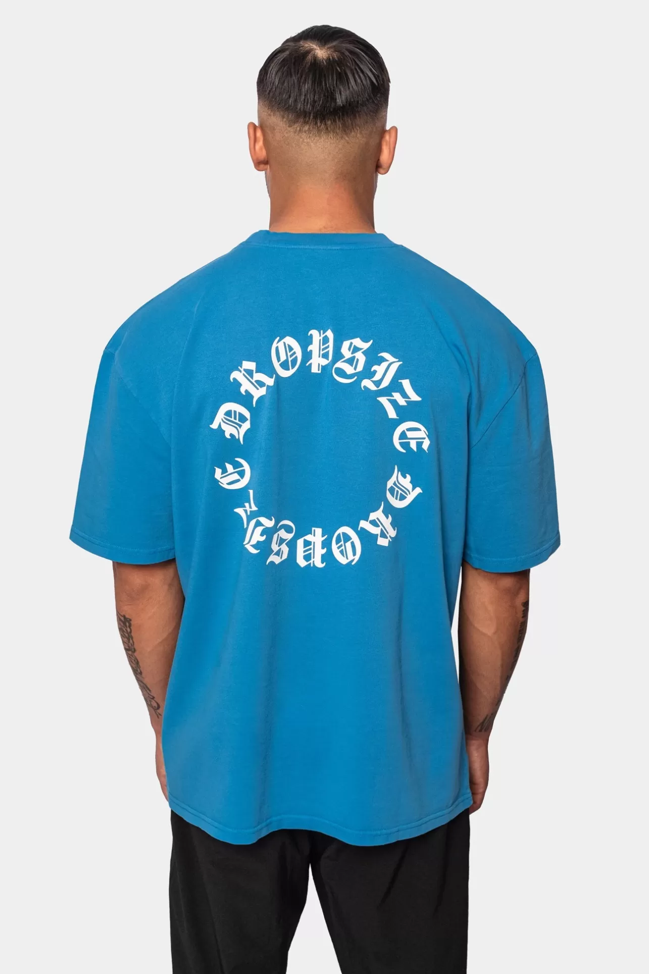 Dropsize HEAVY OVERSIZE CIRCLE DESIGN T-SHIRT ROYAL BLUE* T Shirt