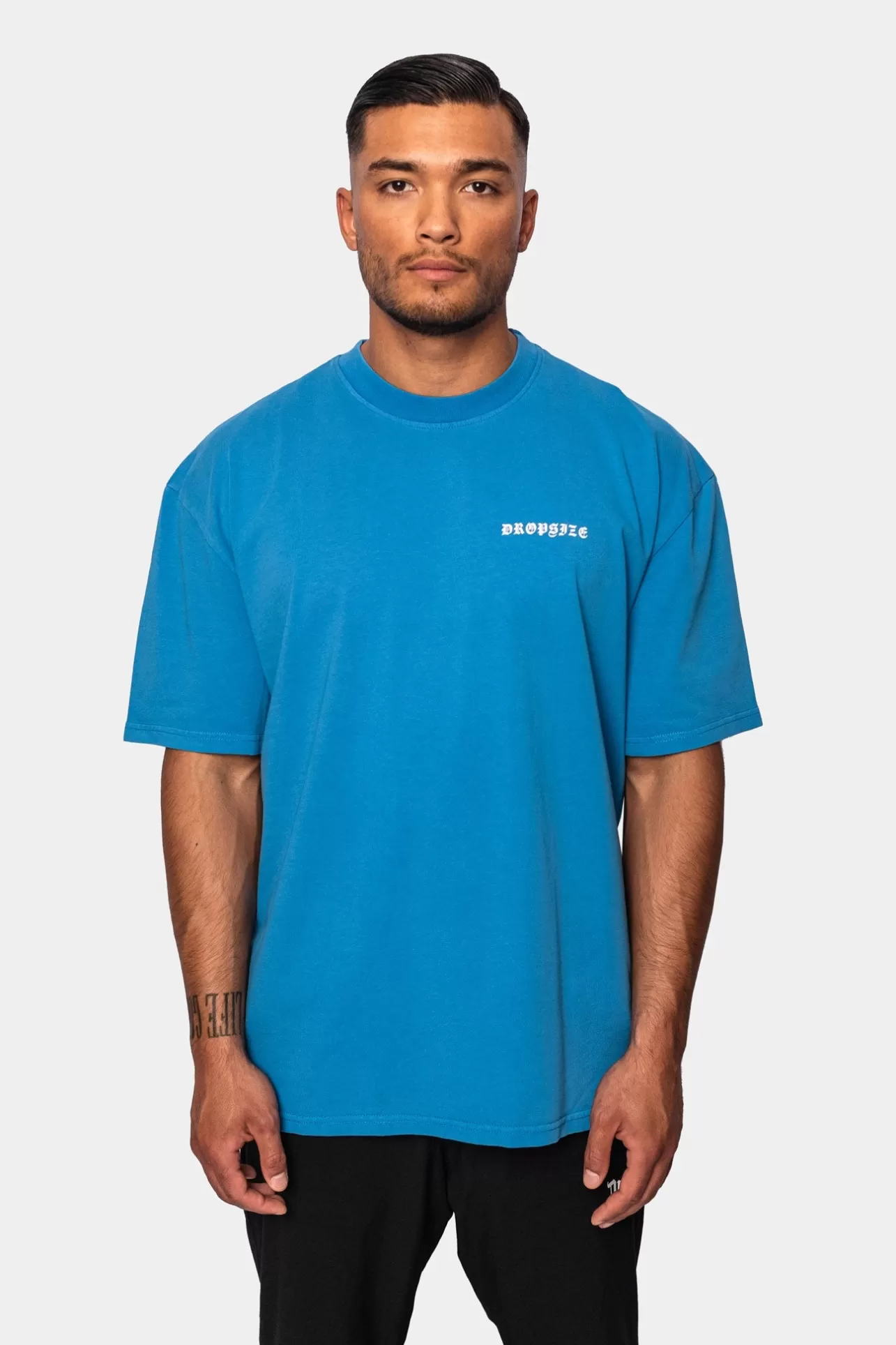 Dropsize HEAVY OVERSIZE CIRCLE DESIGN T-SHIRT ROYAL BLUE* T Shirt