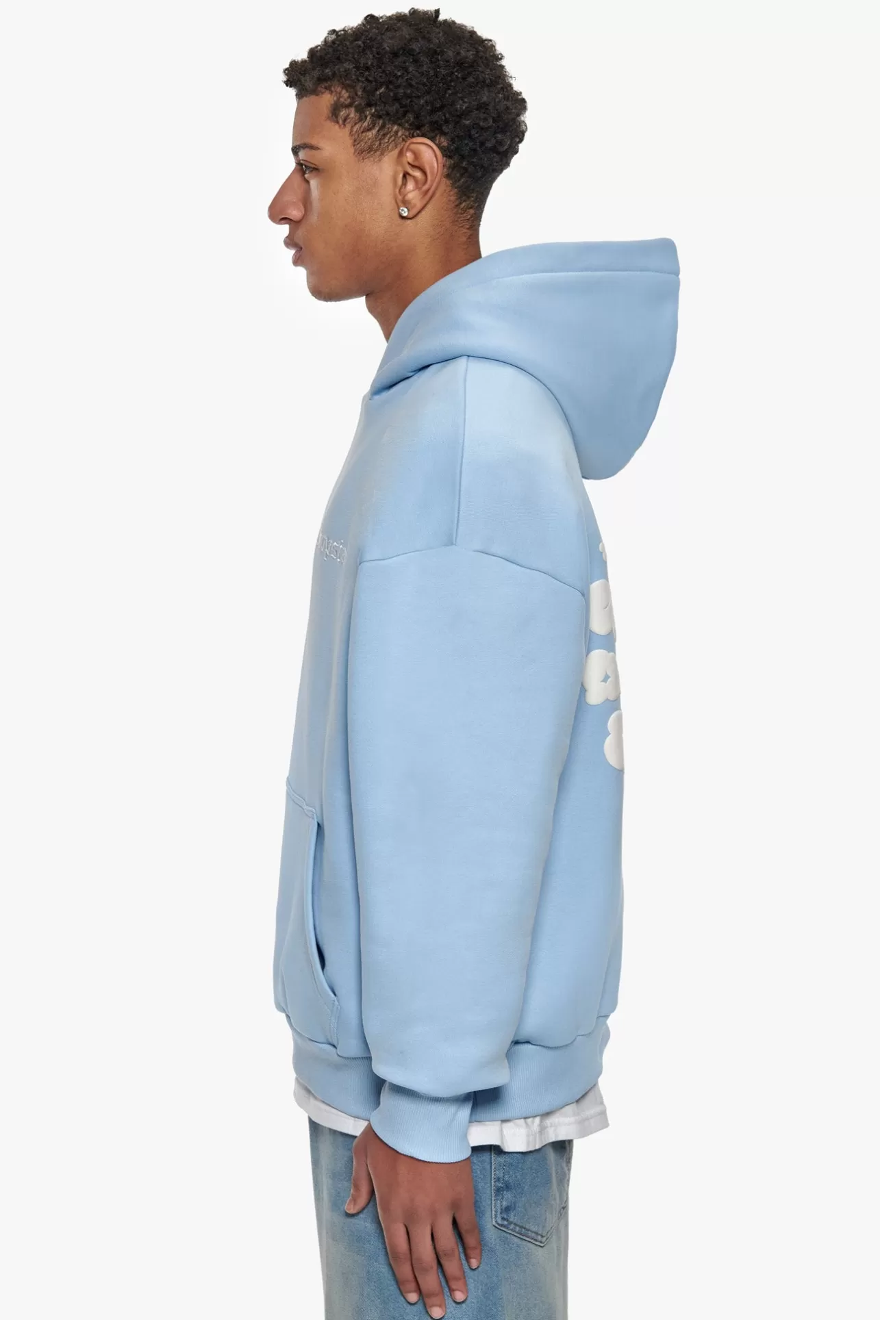 Dropsize HEAVY OVERSIZE CLOUD CREW HOODIE BABY BLUE* Hoodie