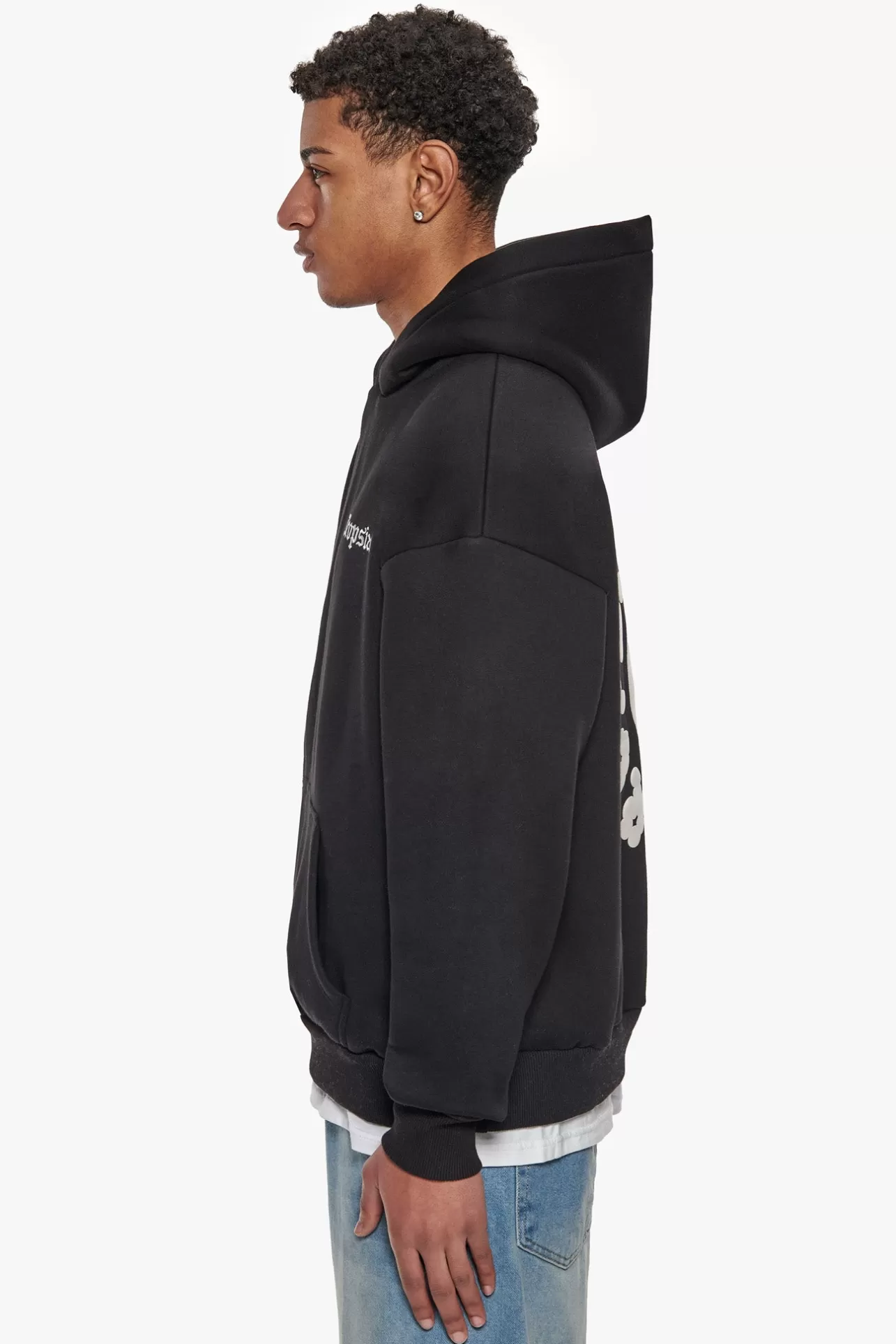 Dropsize HEAVY OVERSIZE CLOUD CREW HOODIE BLACK* Hoodie