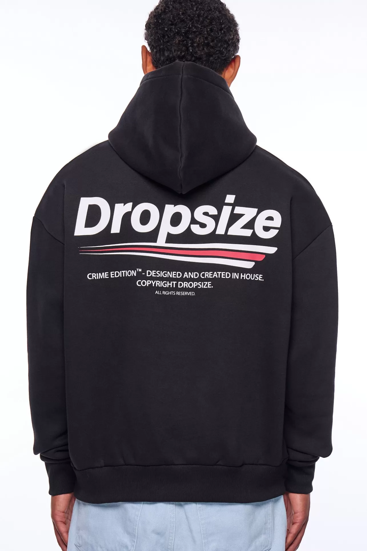 Dropsize HEAVY OVERSIZE COPYRIGHT HOODIE BLACK* Hoodie