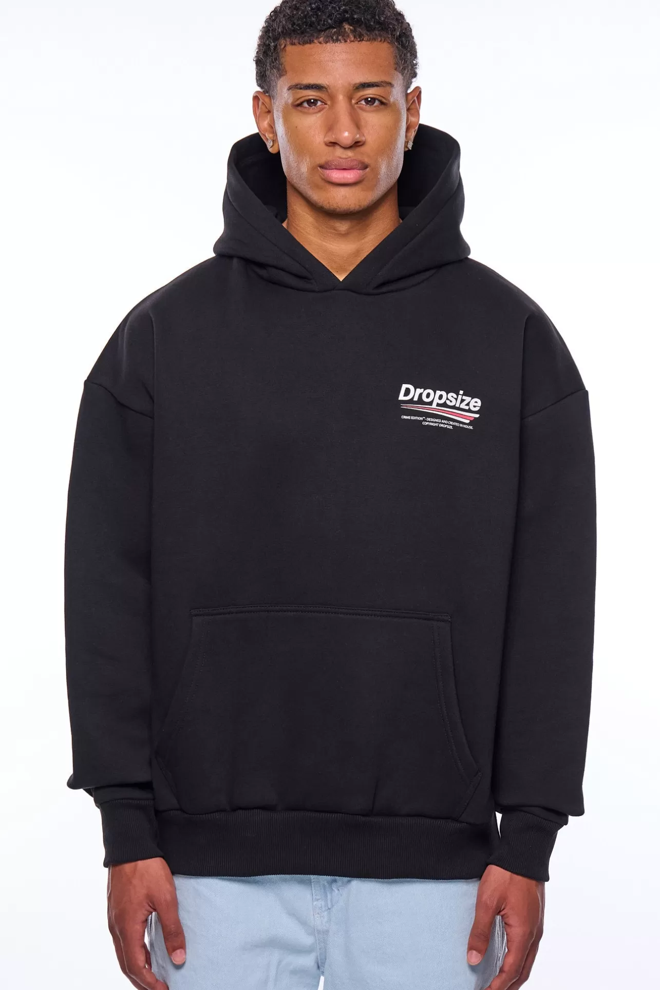 Dropsize HEAVY OVERSIZE COPYRIGHT HOODIE BLACK* Hoodie