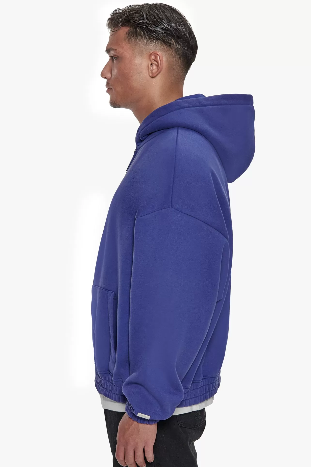 Dropsize HEAVY OVERSIZE CORD ZIP HOODIE WASHED BLUE* Zips