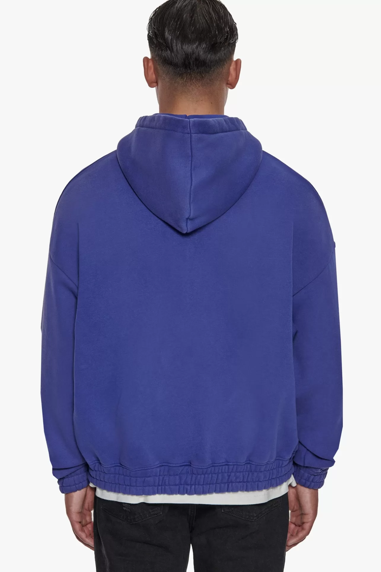 Dropsize HEAVY OVERSIZE CORD ZIP HOODIE WASHED BLUE* Zips