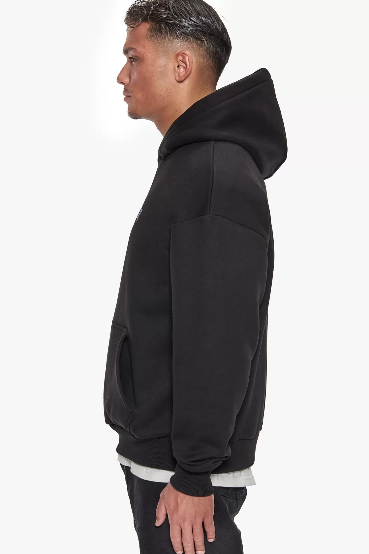 Dropsize HEAVY OVERSIZE CREW ATHLETIC HOODIE BLACK* Hoodie