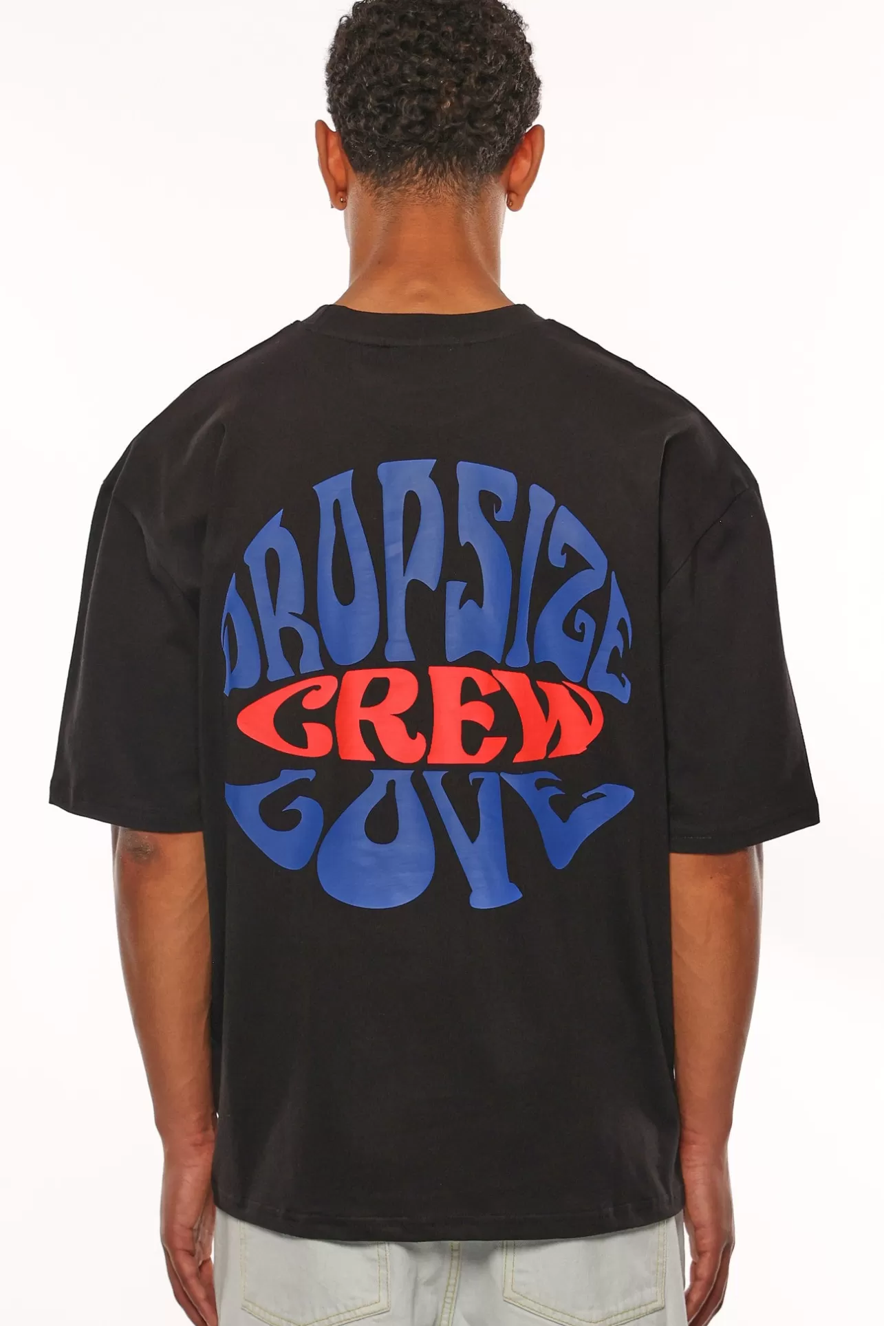 Dropsize HEAVY OVERSIZE CREW LOVE T-SHIRT BLACK* T Shirt