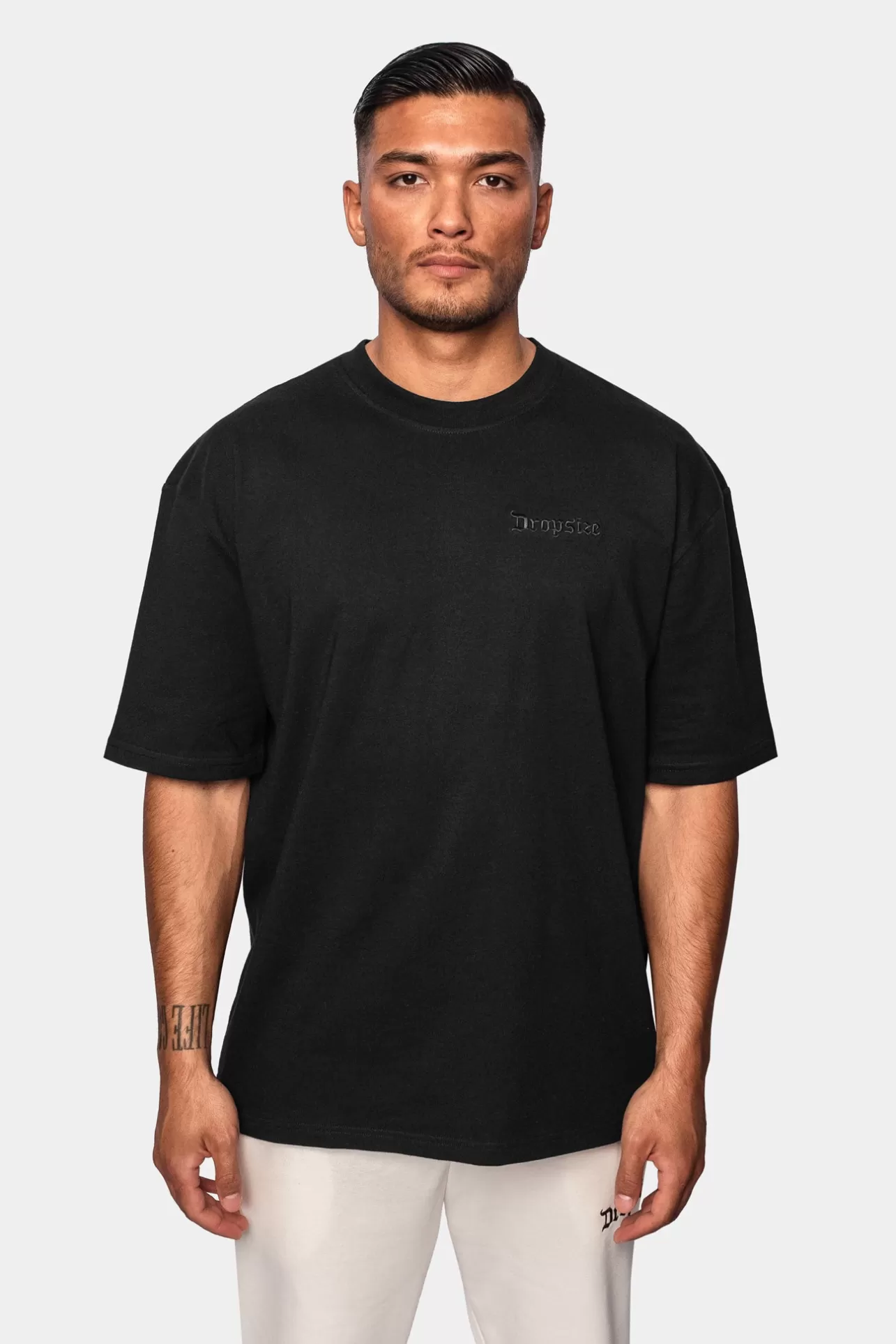 Dropsize HEAVY OVERSIZE ''CREW LOVE'' T-SHIRT BLACK* T Shirt