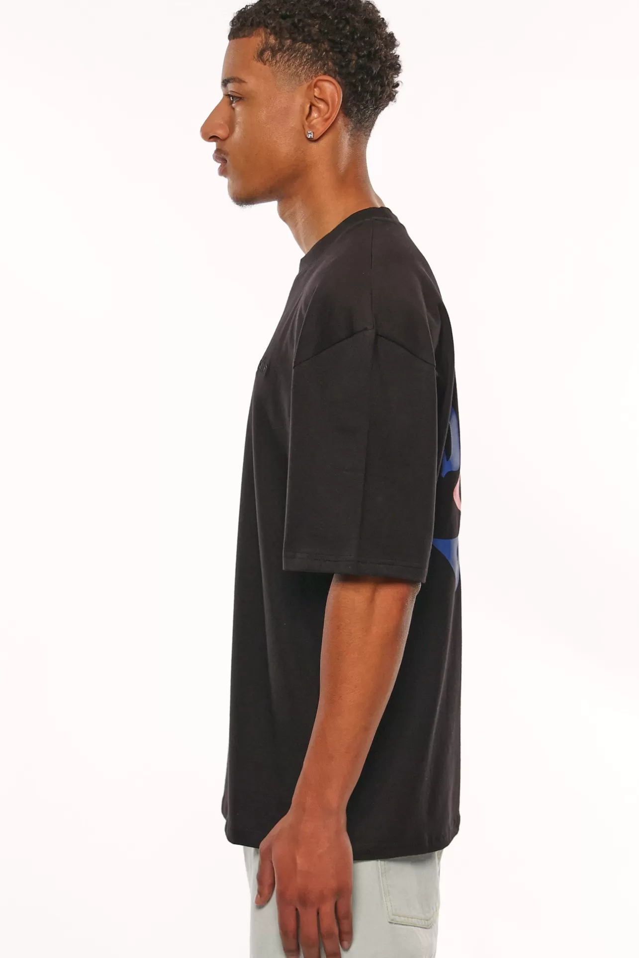 Dropsize HEAVY OVERSIZE CREW LOVE T-SHIRT BLACK* T Shirt