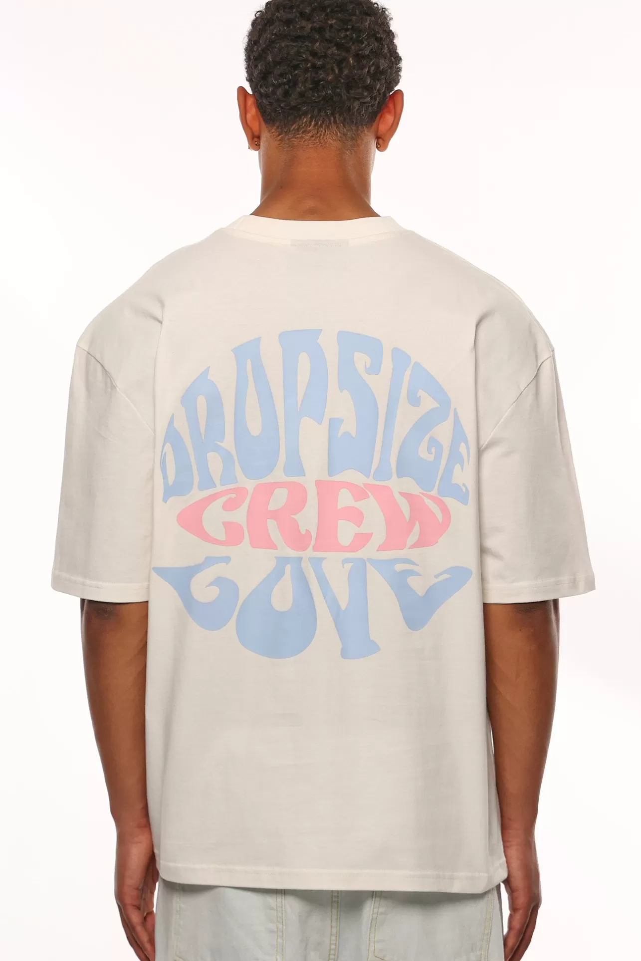 Dropsize HEAVY OVERSIZE CREW LOVE T-SHIRT CREAM WHITE* T Shirt