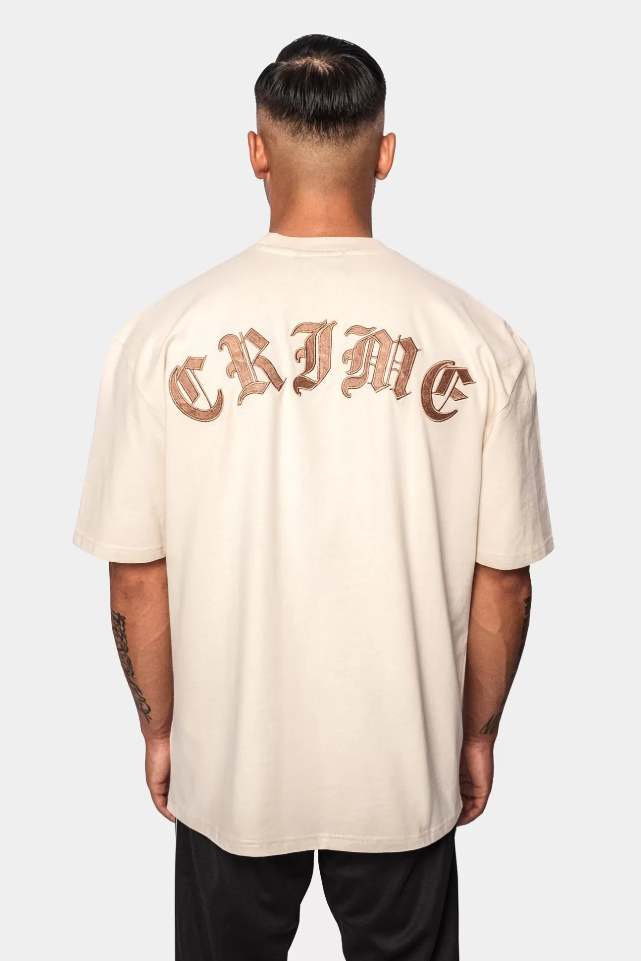 Dropsize HEAVY OVERSIZE CRIME T-SHIRT COCONUT MILK* T Shirt