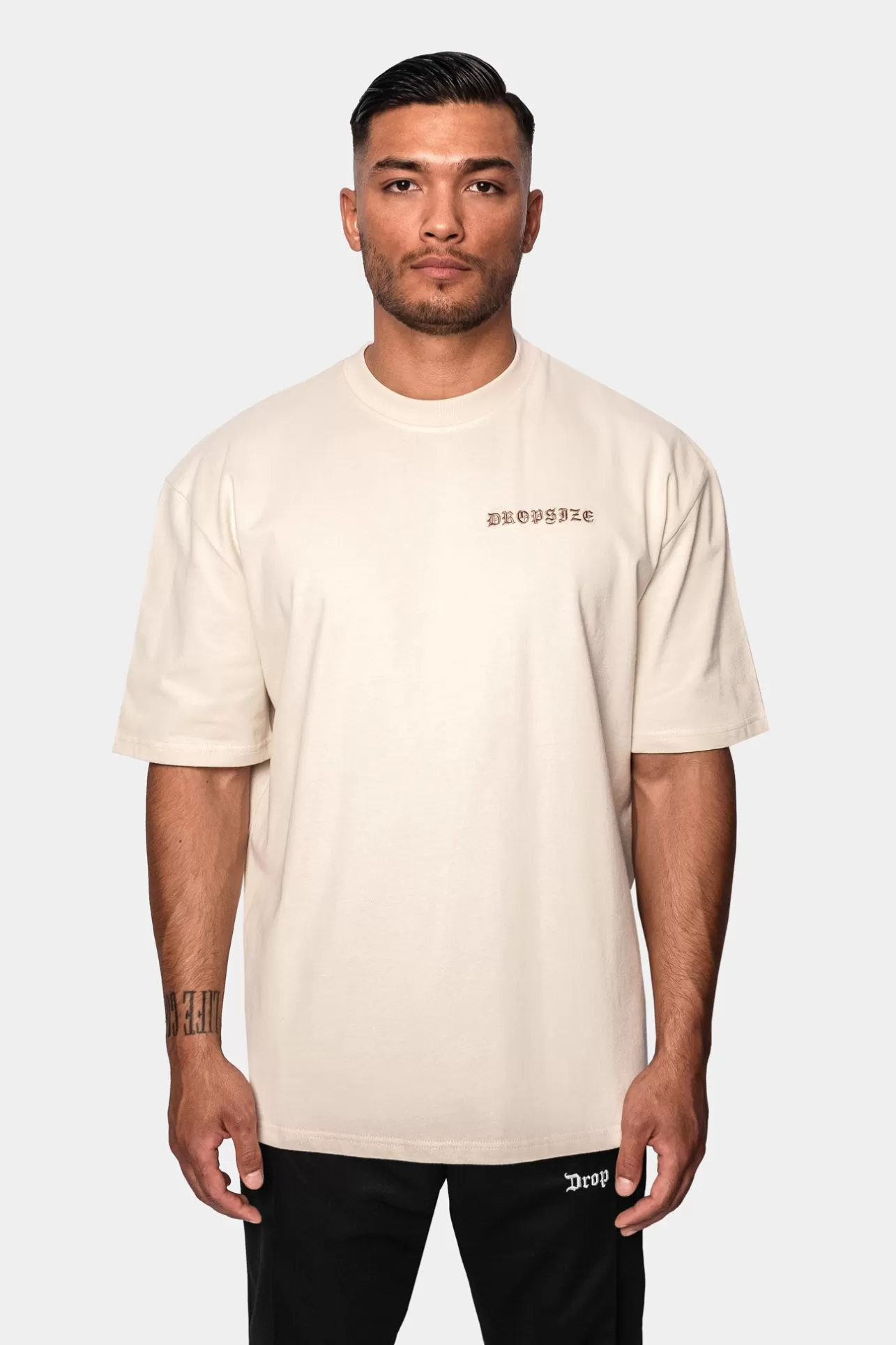 Dropsize HEAVY OVERSIZE CRIME T-SHIRT COCONUT MILK* T Shirt
