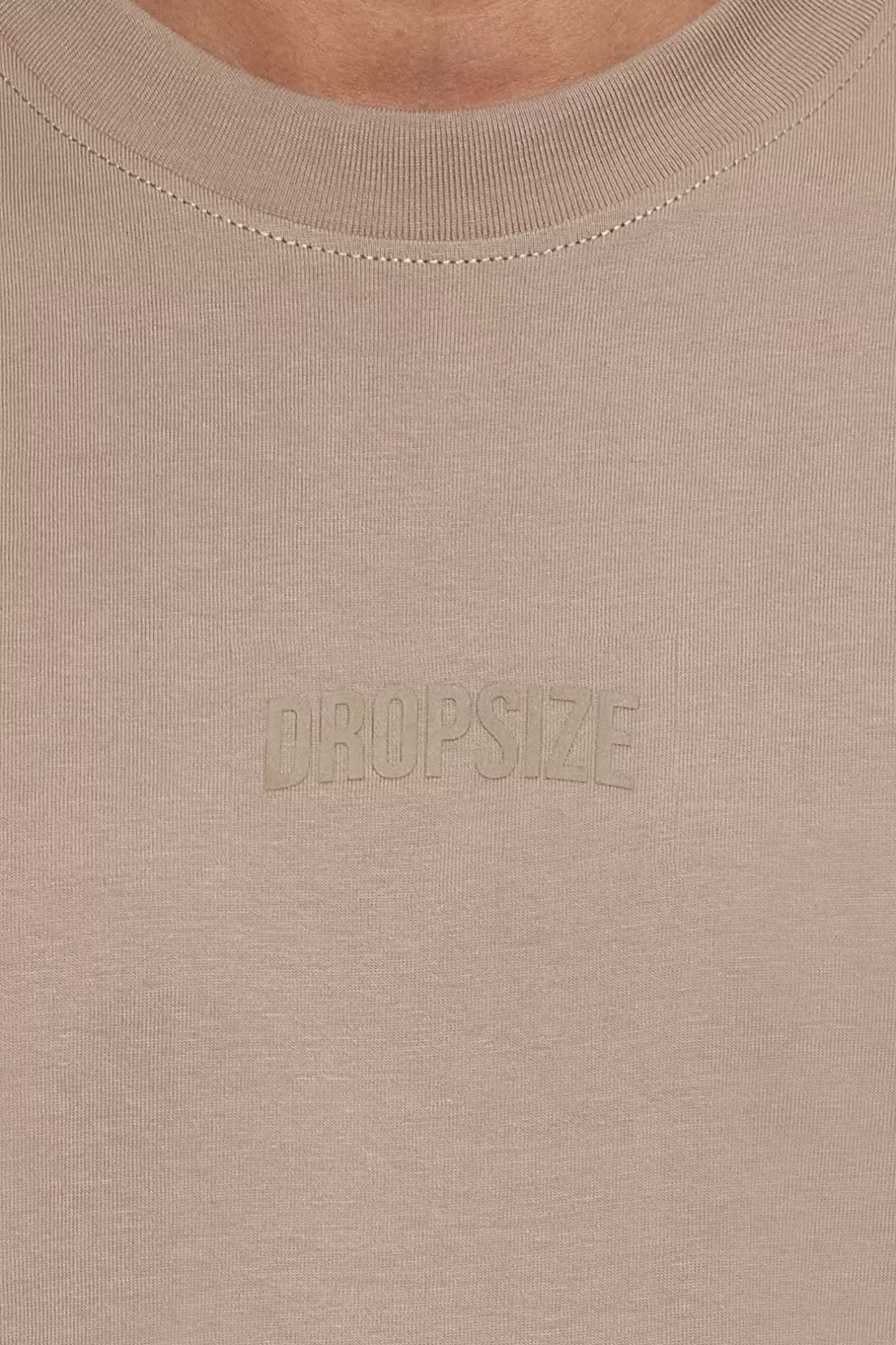 Dropsize HEAVY OVERSIZE CURVED HD LOGO T-SHIRT WEATHERED TEAK* T Shirt