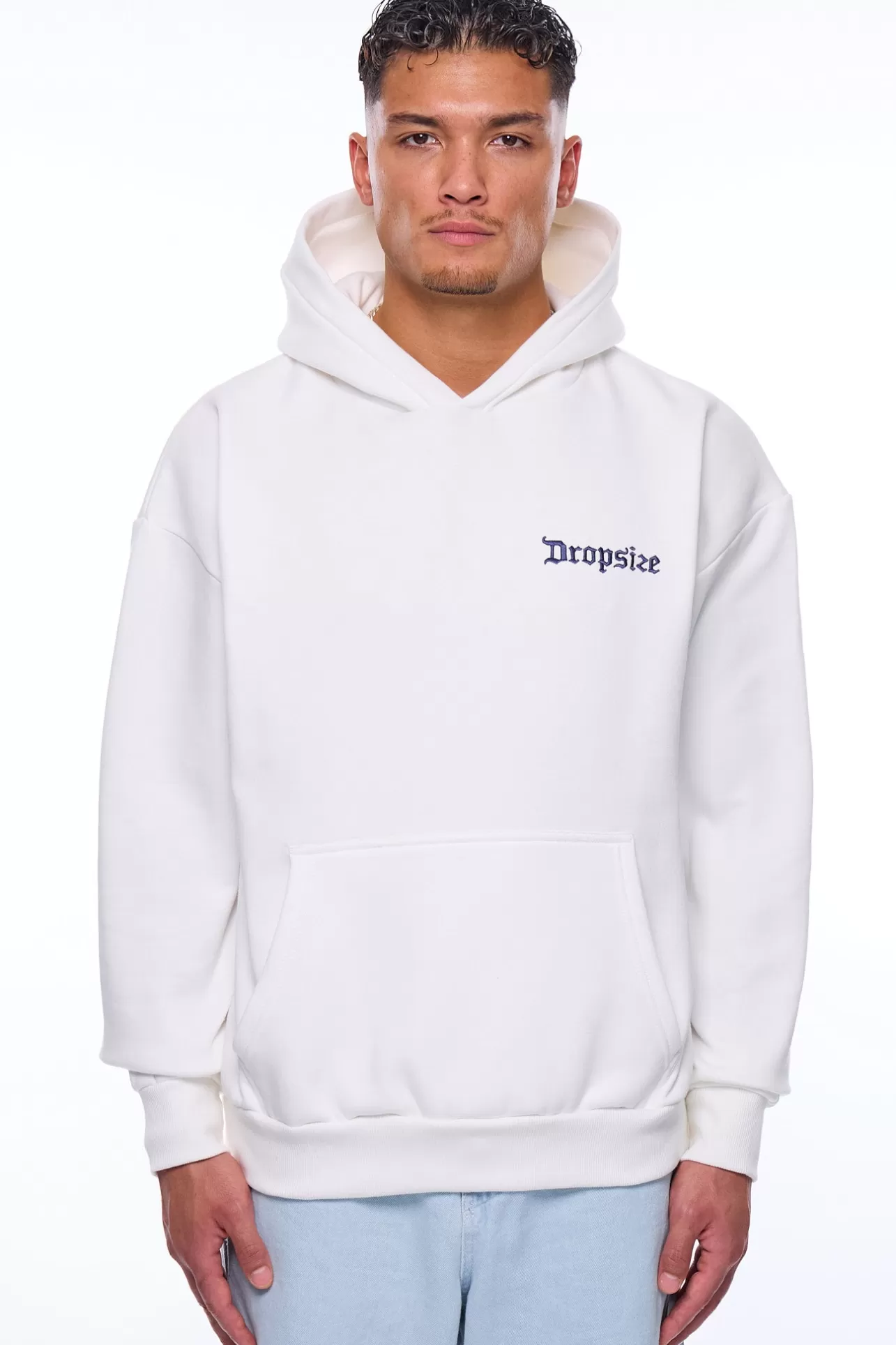 Dropsize HEAVY OVERSIZE DAILY HUSTLE HOODIE CREAM WHITE* Hoodie