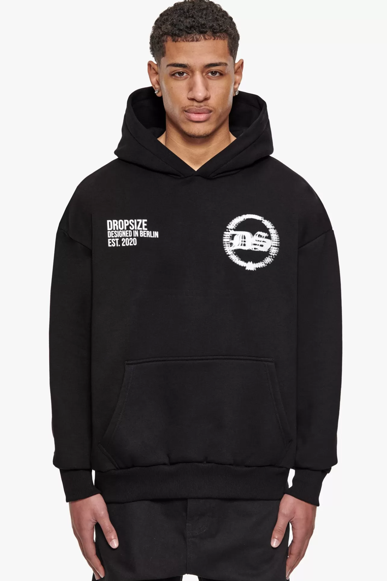 Dropsize HEAVY OVERSIZE DESIGNED IN BERLIN HOODIE BLACK* Hoodie