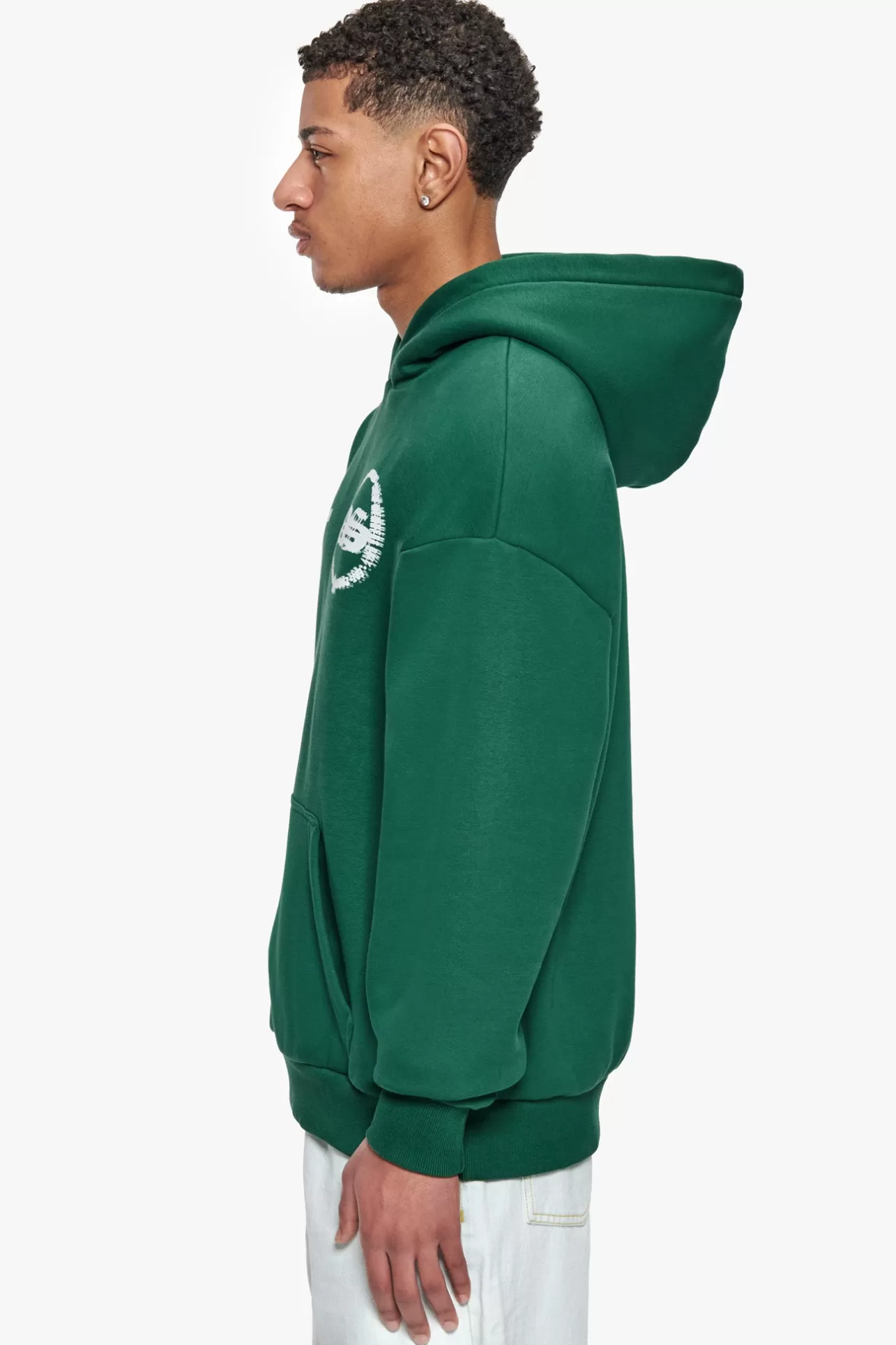 Dropsize HEAVY OVERSIZE DESIGNED IN BERLIN HOODIE WASHED GREEN* Hoodie