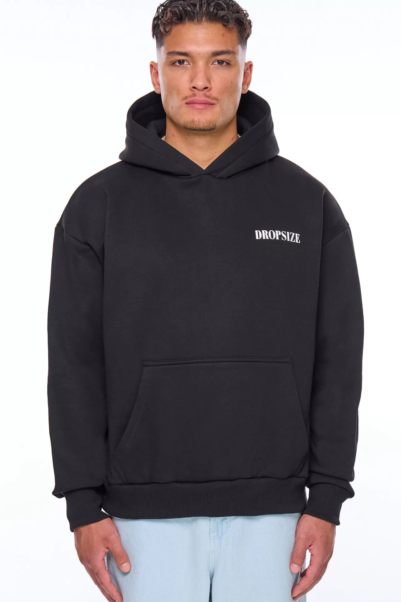 Dropsize HEAVY OVERSIZE DOVES AND ROSES HOODIE BLACK* Hoodie