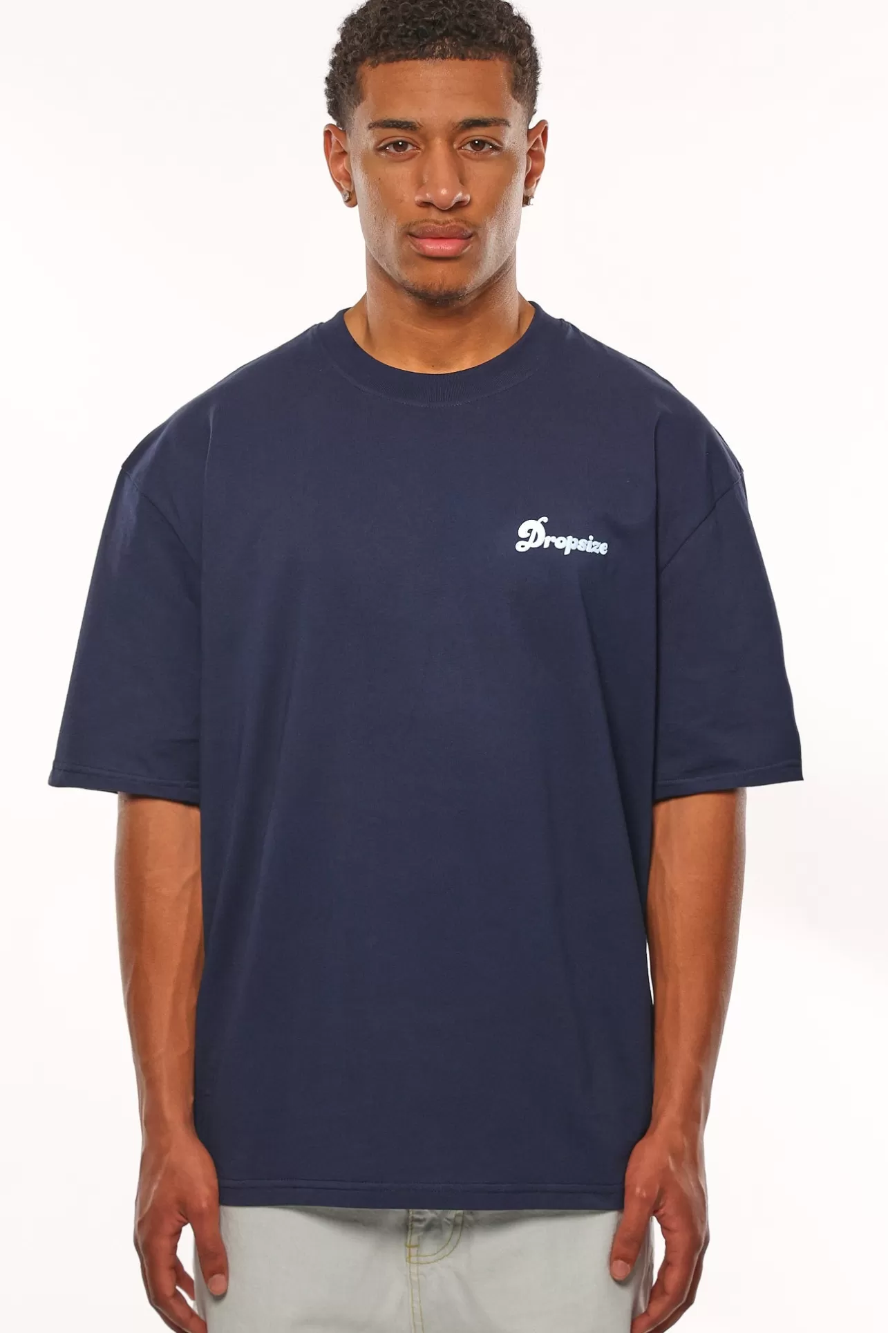 Dropsize HEAVY OVERSIZE DREAM WITHOUT FEAR T-SHIRT BLACK IRIS* T Shirt