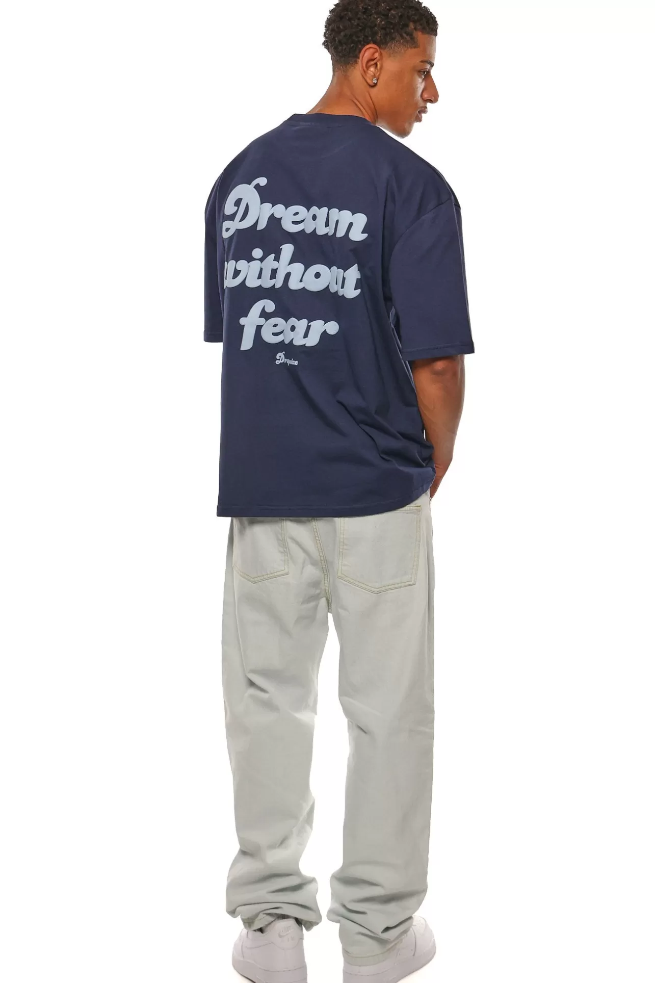 Dropsize HEAVY OVERSIZE DREAM WITHOUT FEAR T-SHIRT BLACK IRIS* T Shirt