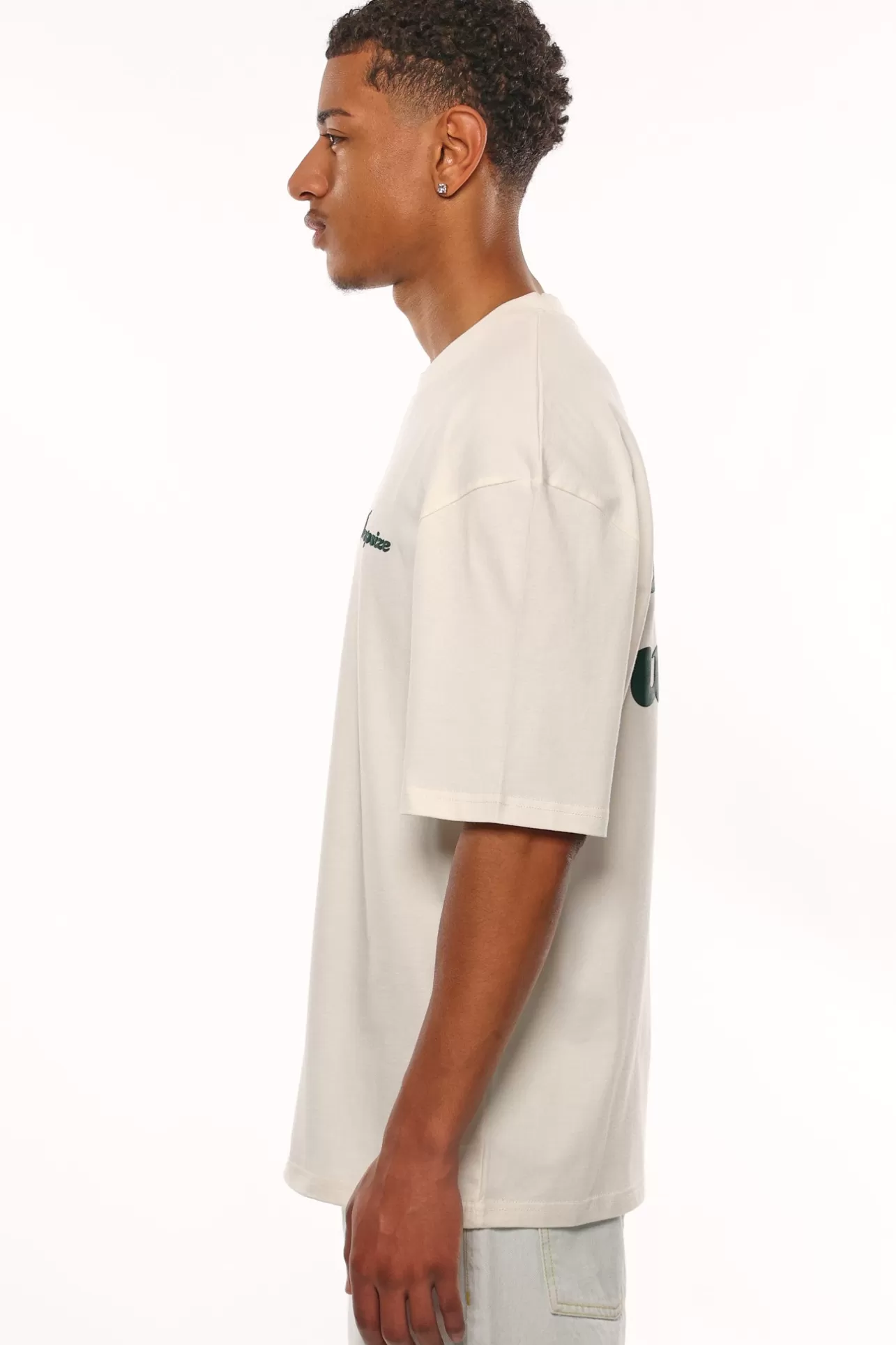 Dropsize HEAVY OVERSIZE DREAM WITHOUT FEAR T-SHIRT CREAM WHITE* T Shirt