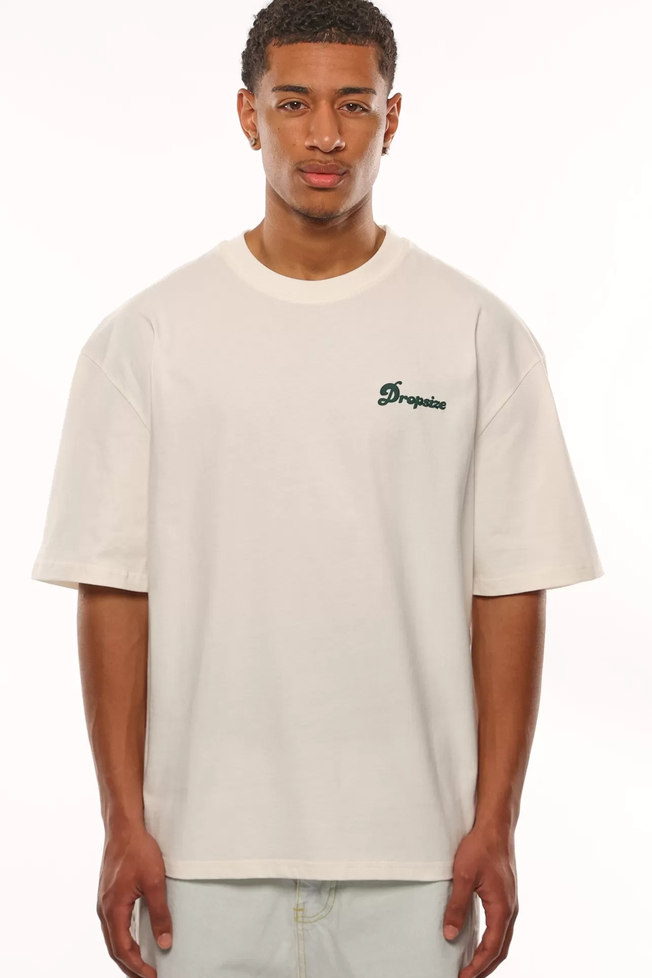 Dropsize HEAVY OVERSIZE DREAM WITHOUT FEAR T-SHIRT CREAM WHITE* T Shirt