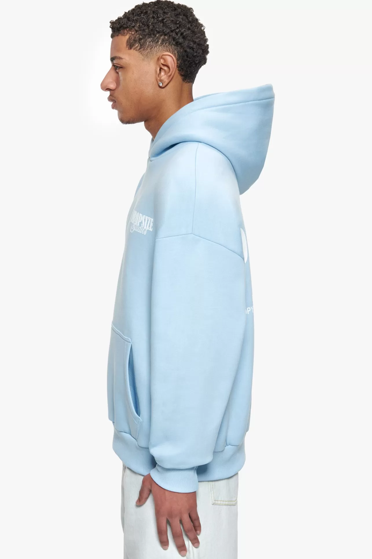 Dropsize HEAVY OVERSIZE STUDIOS HOODIE BABY BLUE* Hoodie