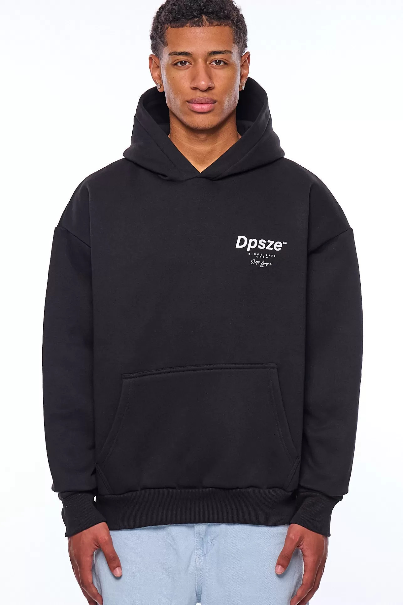 Dropsize HEAVY OVERSIZE ELITE LEAGUE HOODIE BLACK* Hoodie