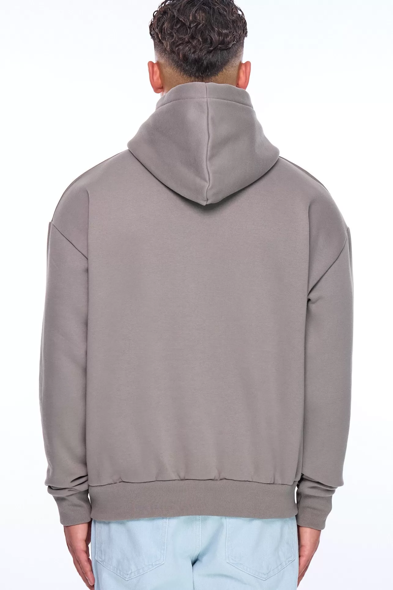 Dropsize HEAVY OVERSIZE EMBO HOODIE DRIFTWOOD* Hoodie