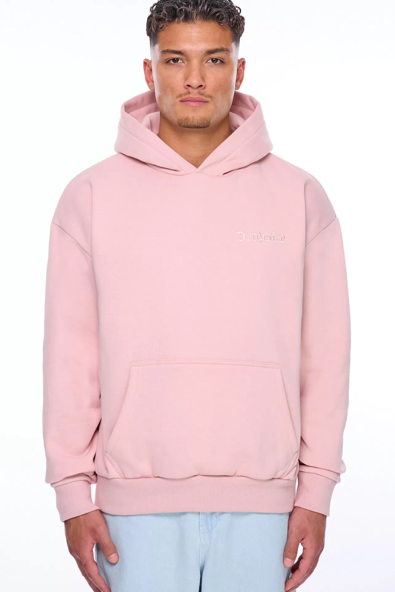 Dropsize HEAVY OVERSIZE EMBO HOODIE LOTUS* Hoodie
