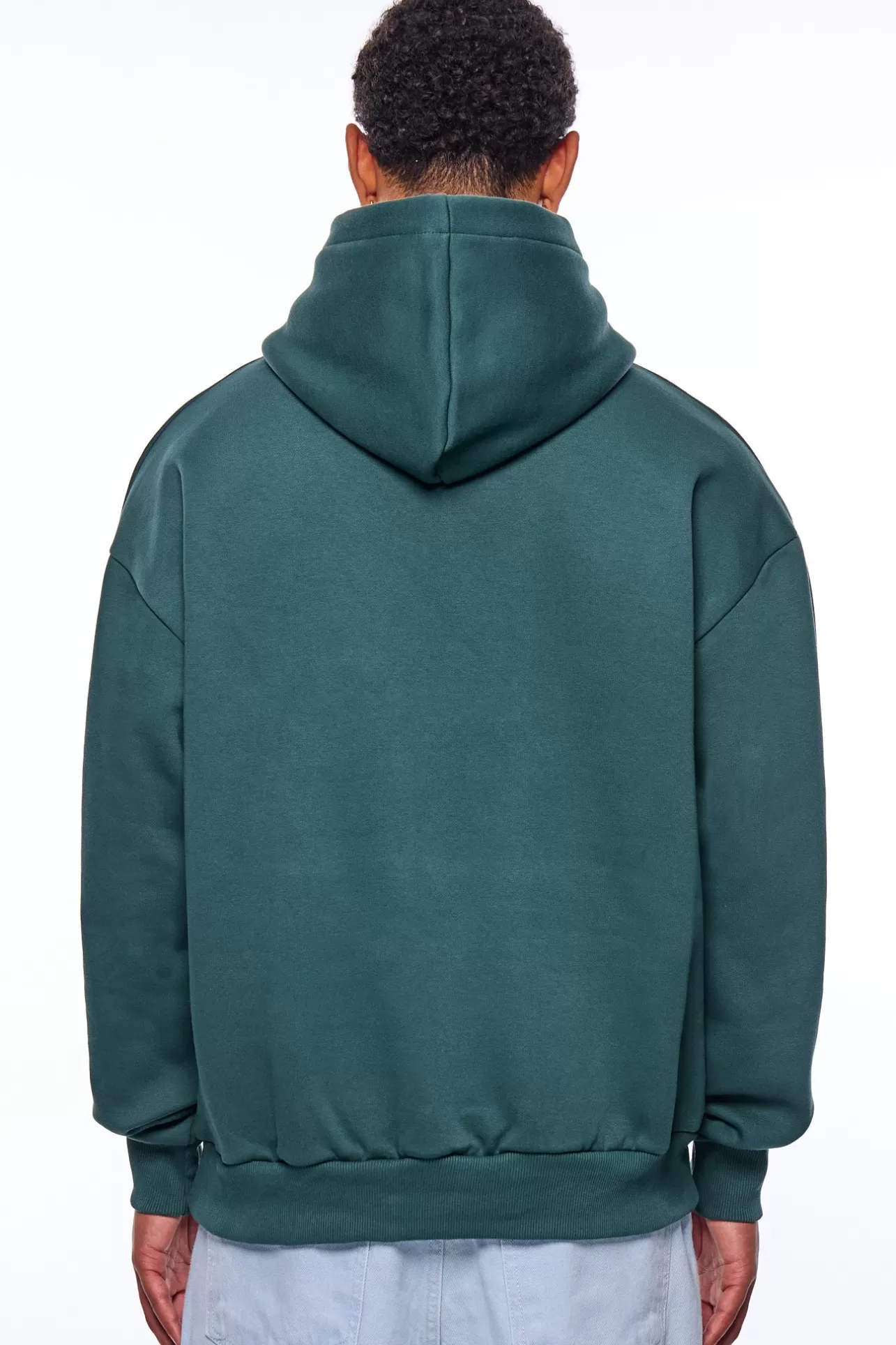 Dropsize HEAVY OVERSIZE EMBO HOODIE TREKKING GREEN* Hoodie