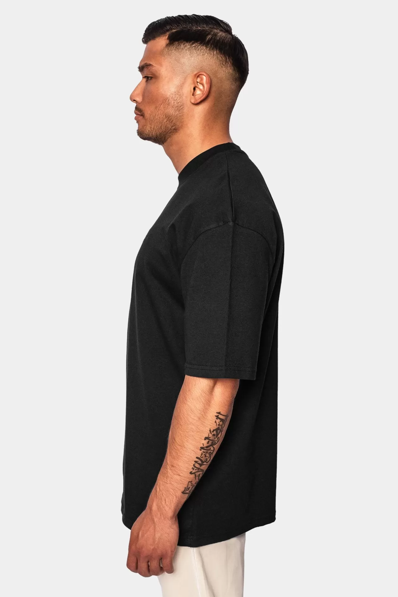 Dropsize HEAVY OVERSIZE EMBO T-SHIRT BLACK* T Shirt