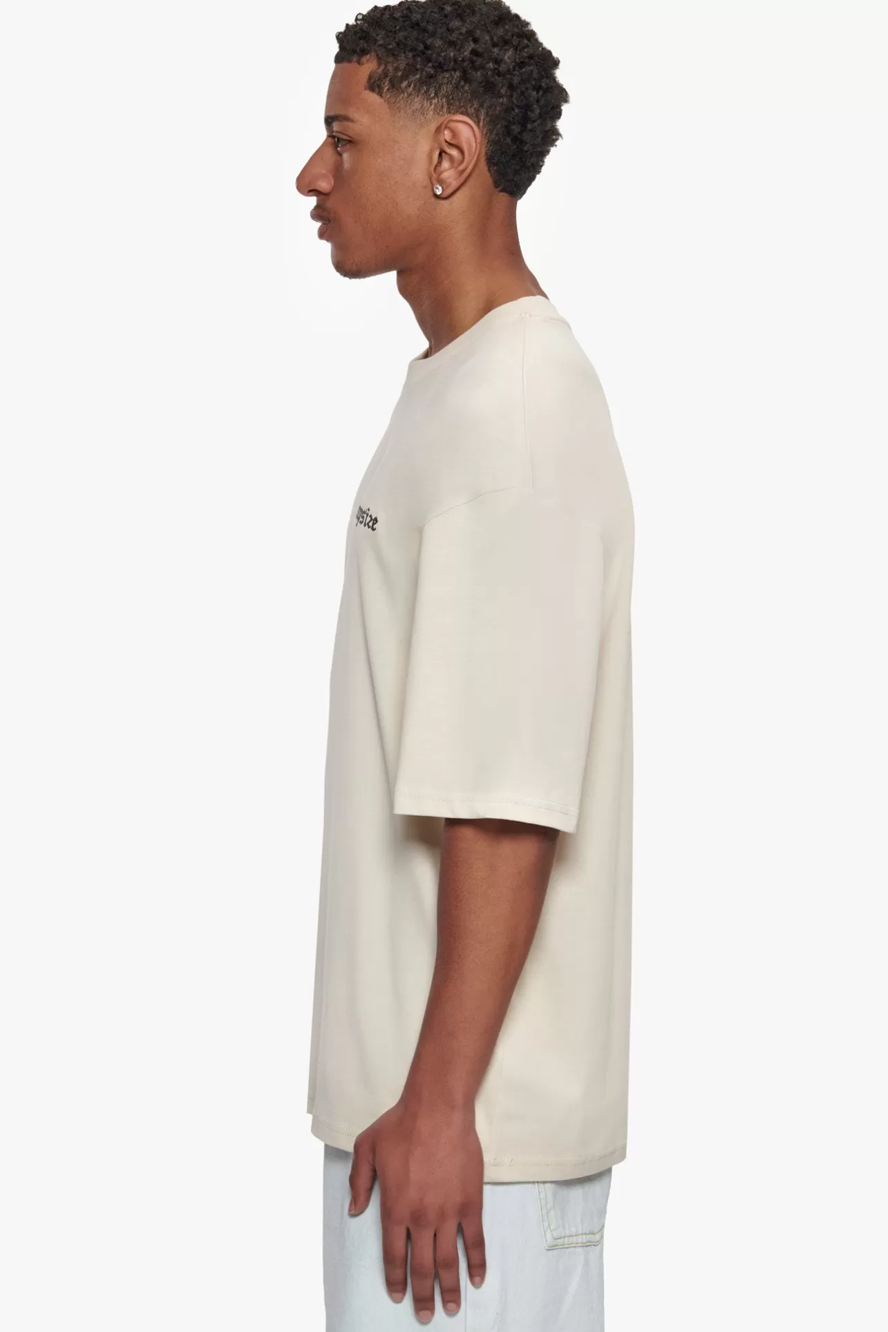 Dropsize HEAVY OVERSIZE EMBO T-SHIRT COCONUT MILK* T Shirt