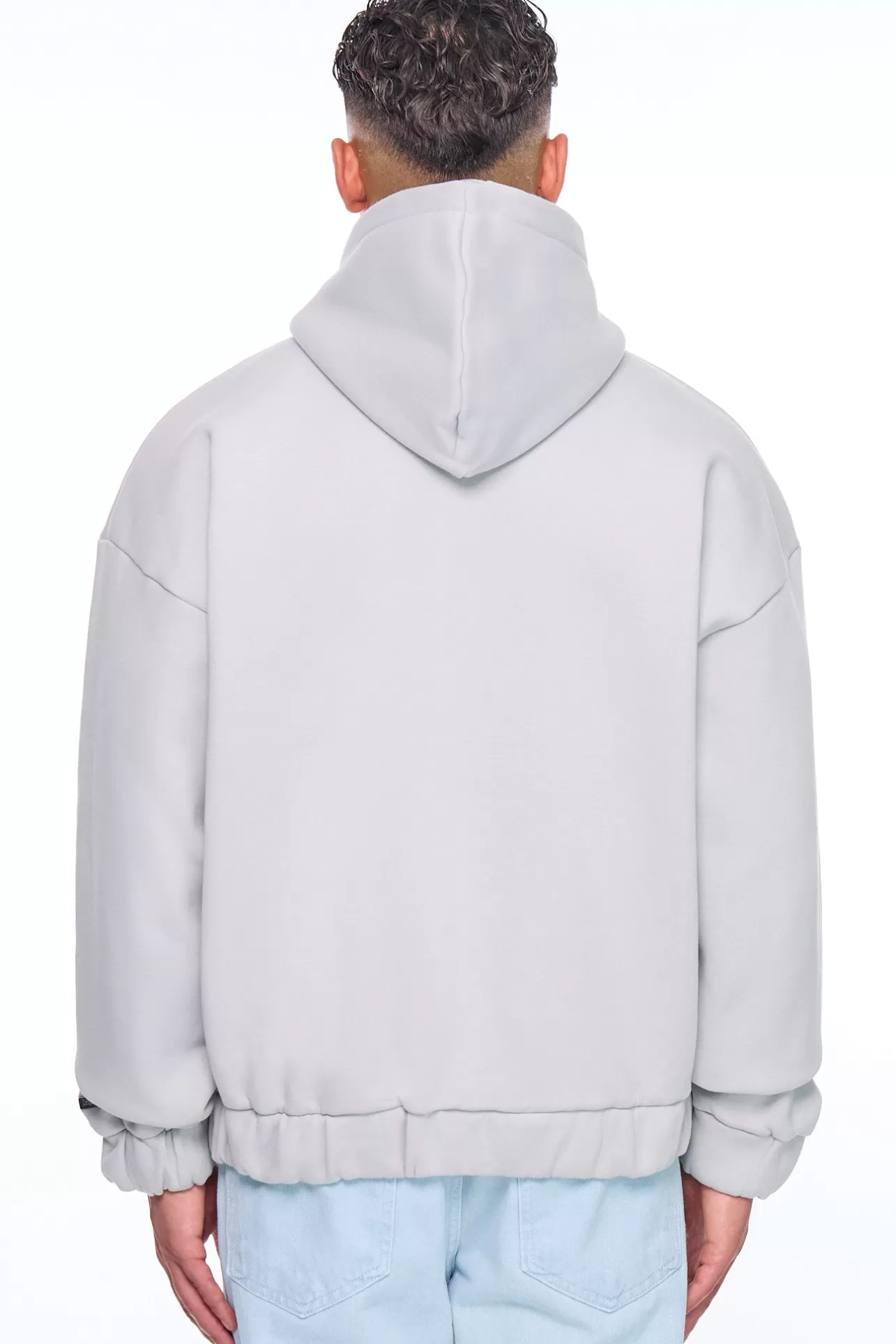 Dropsize HEAVY OVERSIZE EMBO ZIP HOODIE VAPOR BLUE* Zips