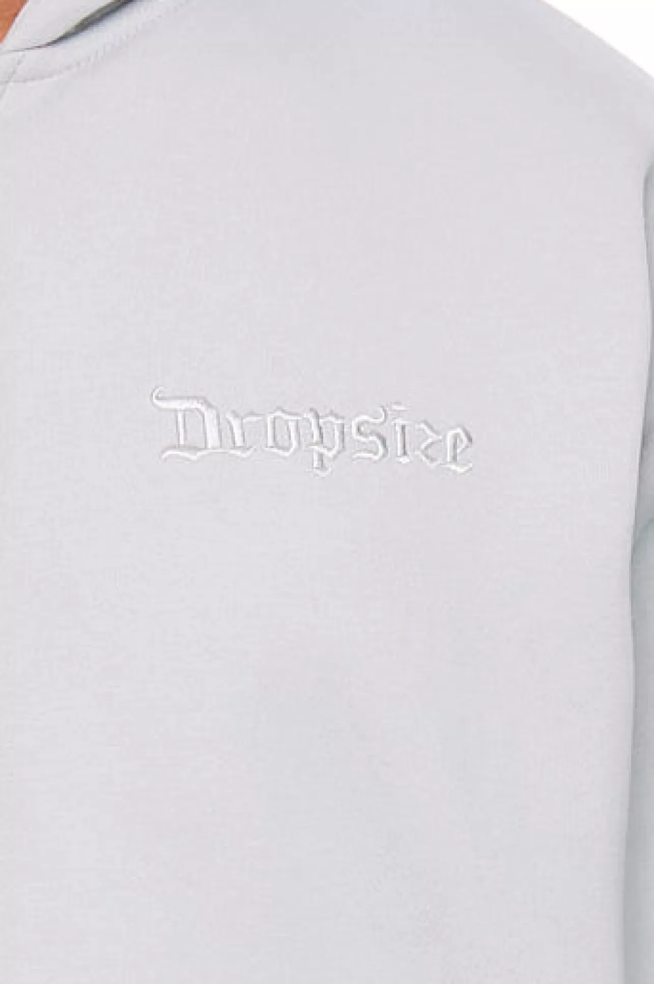 Dropsize HEAVY OVERSIZE EMBO ZIP HOODIE VAPOR BLUE* Zips