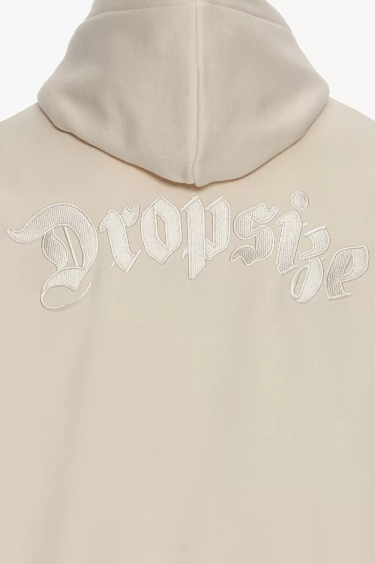 Dropsize HEAVY OVERSIZE FLAT BACK EMBO HOODIE COCONUT MILK* Hoodie