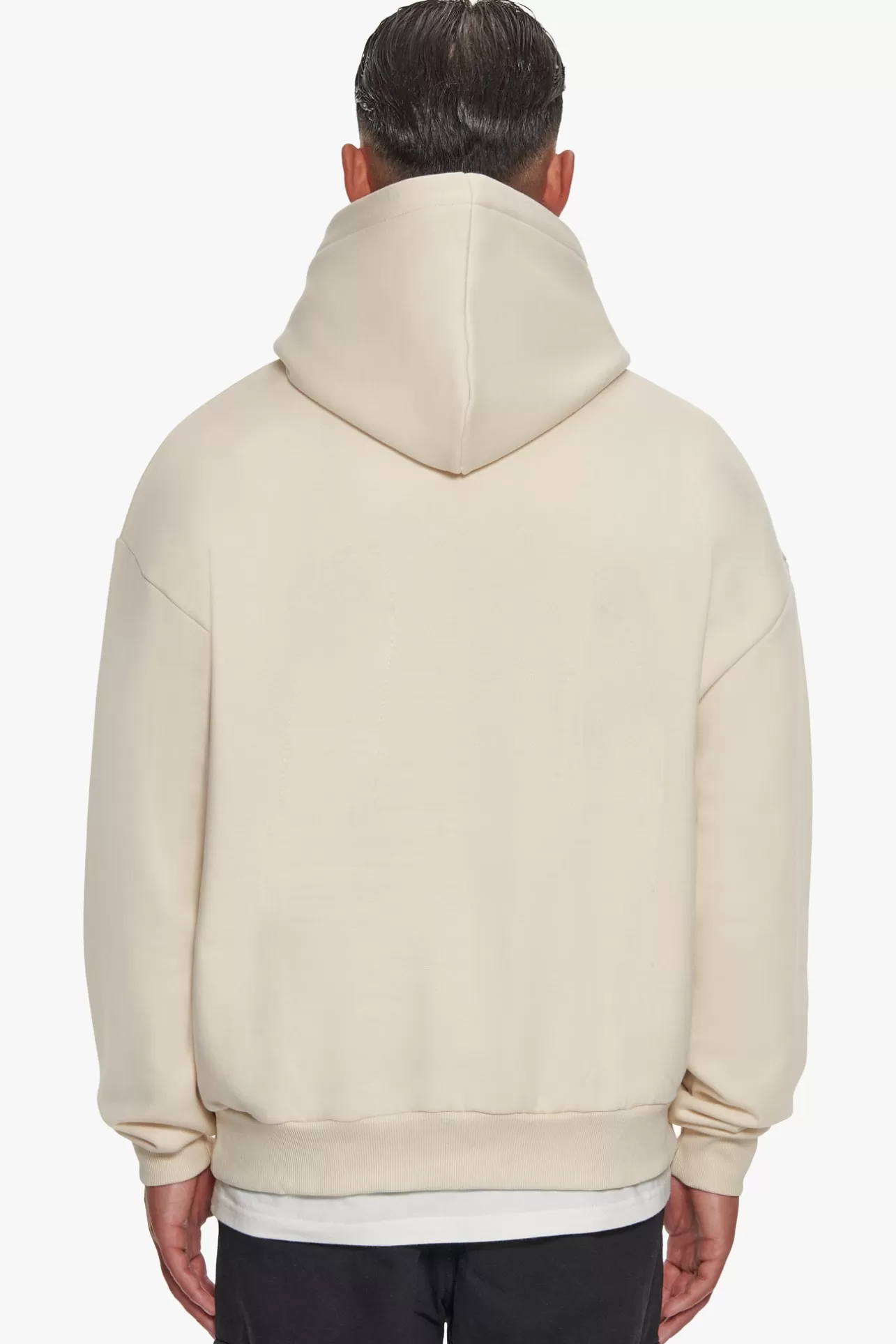 Dropsize HEAVY OVERSIZE FLAT FRONT EMBO HOODIE COCONUT MILK* Hoodie