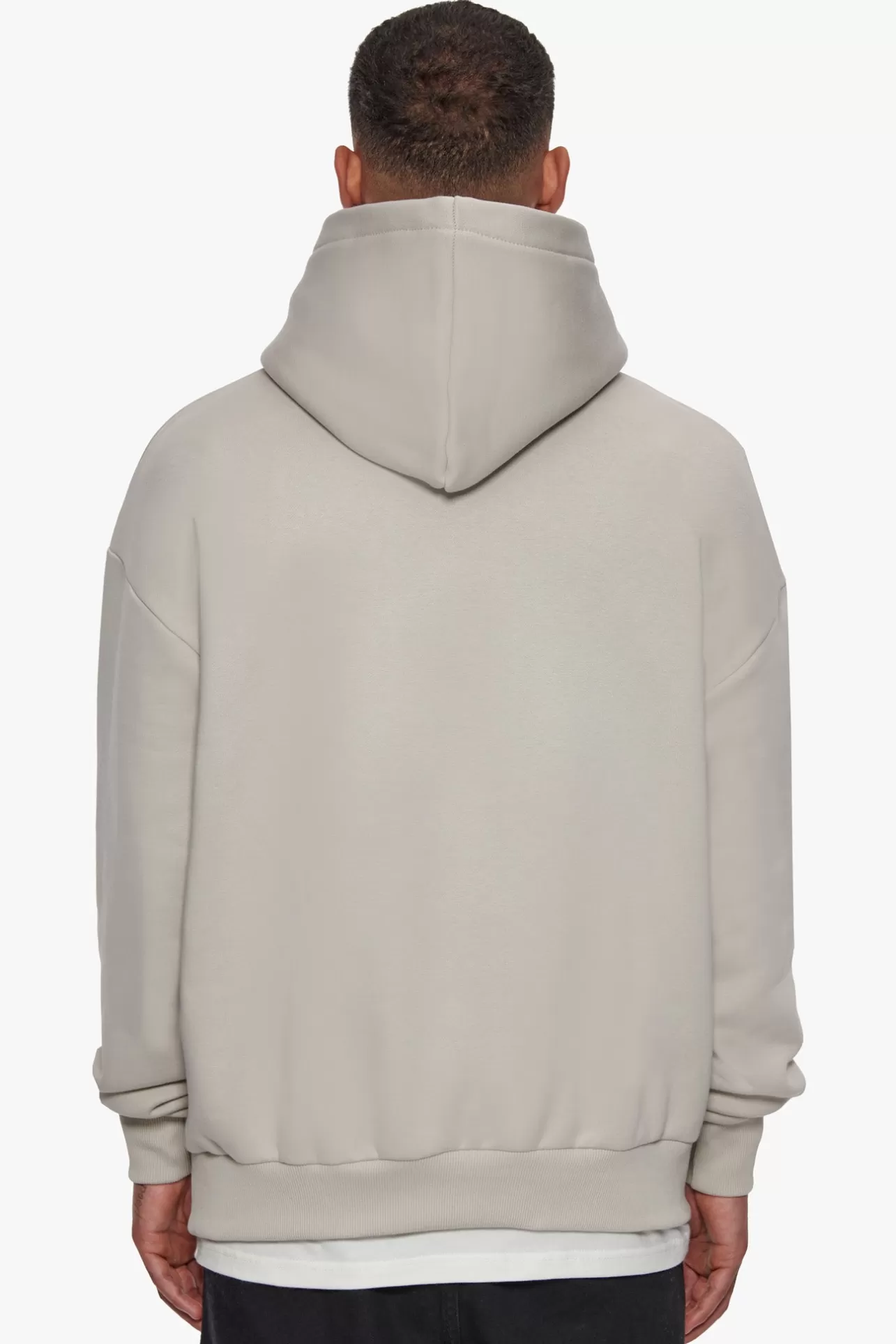 Dropsize HEAVY OVERSIZE FLAT FRONT EMBO HOODIE MOON BEAM* Hoodie