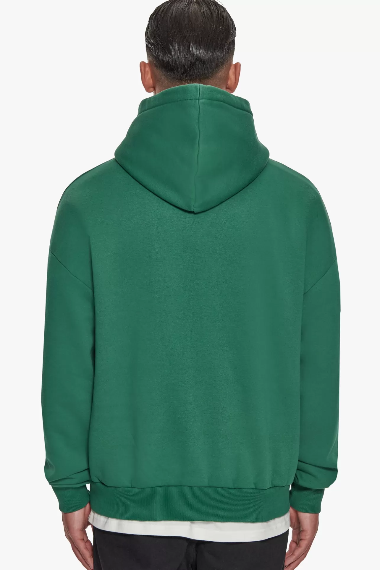 Dropsize HEAVY OVERSIZE FLAT FRONT EMBO HOODIE WASHED GREEN* Hoodie