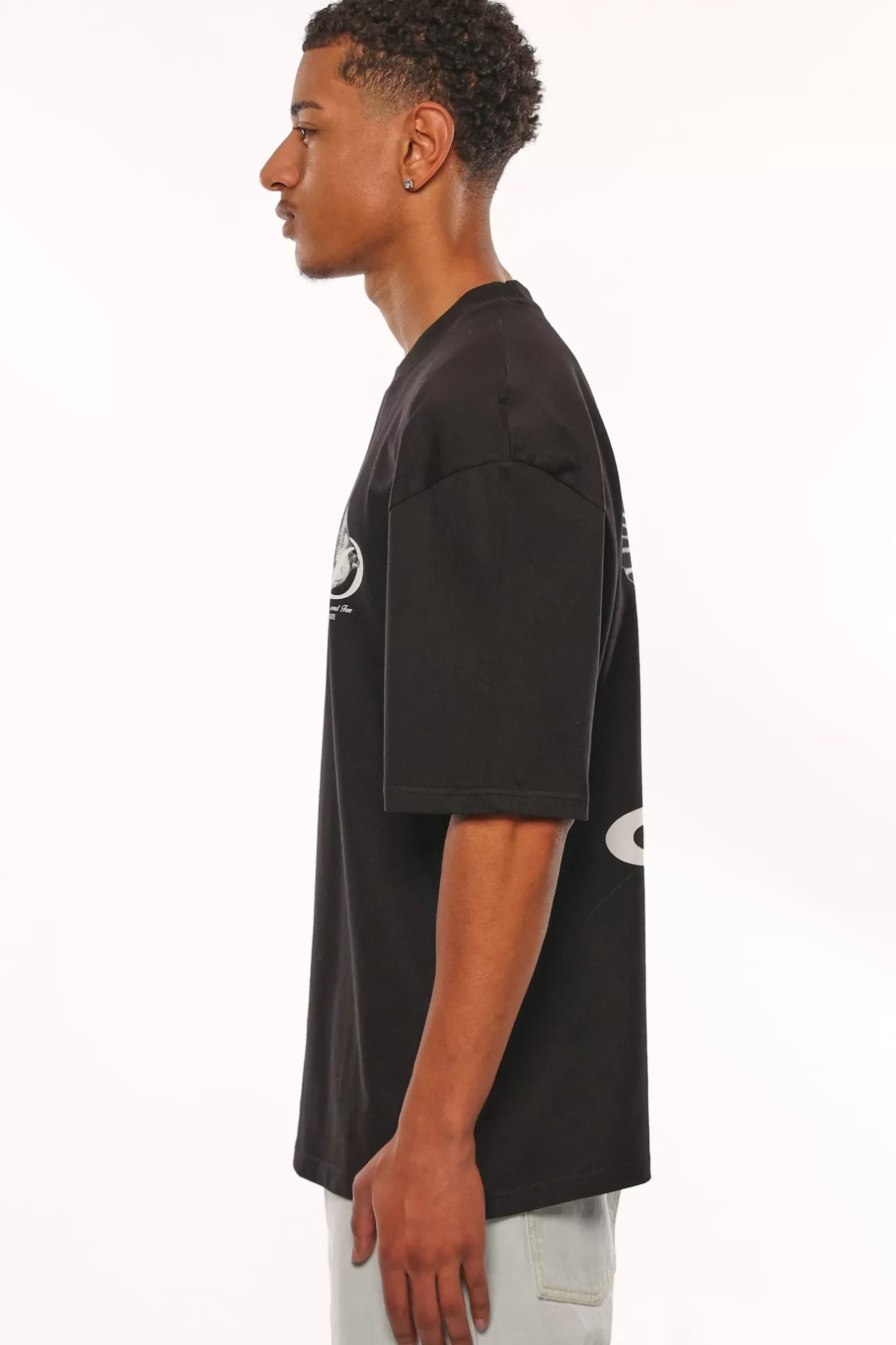 Dropsize HEAVY OVERSIZE FLY HIGH T-SHIRT BLACK* T Shirt