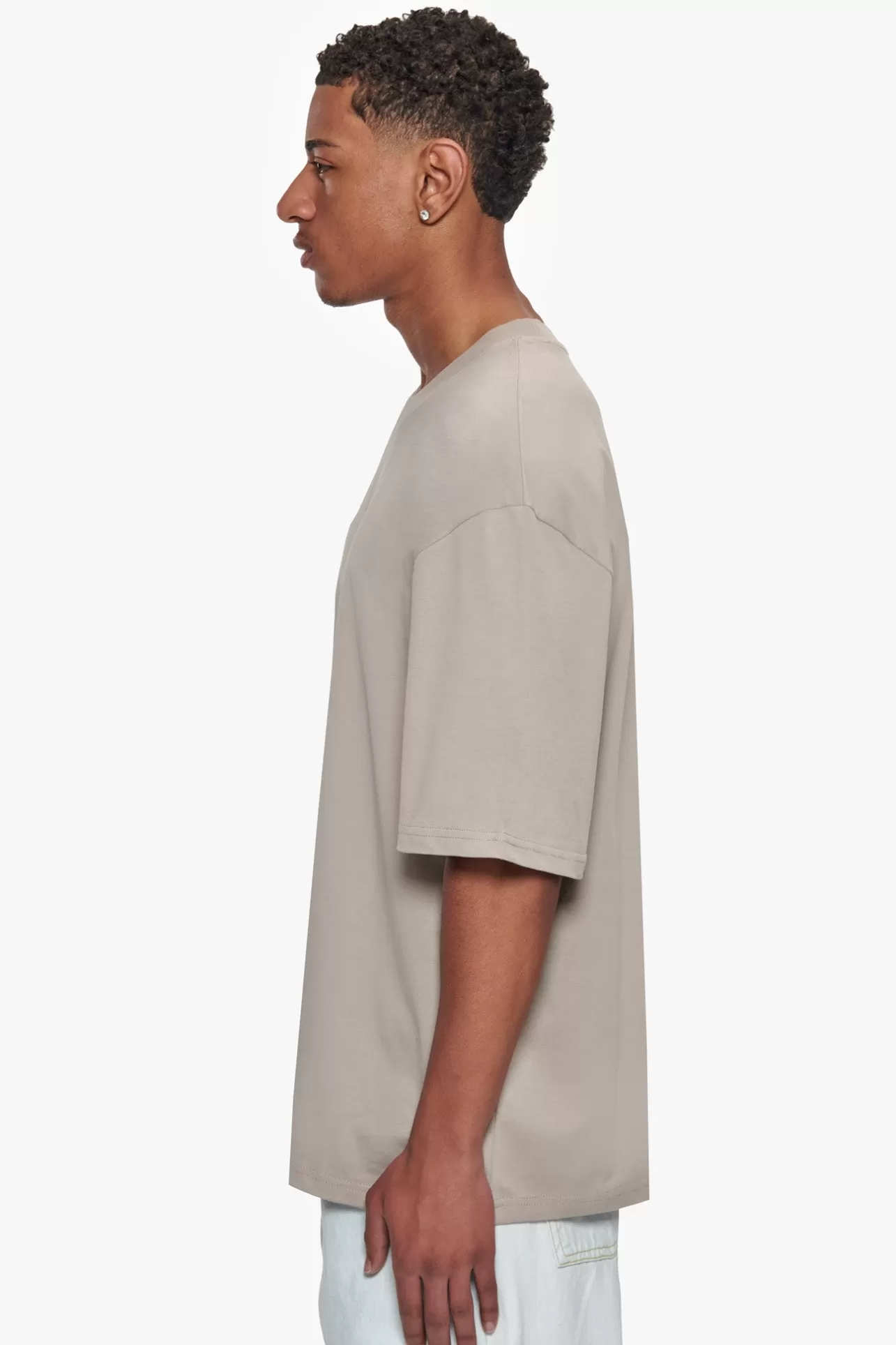 Dropsize HEAVY OVERSIZE FRONT RUBBER PATCH T-SHIRT STONE* T Shirt