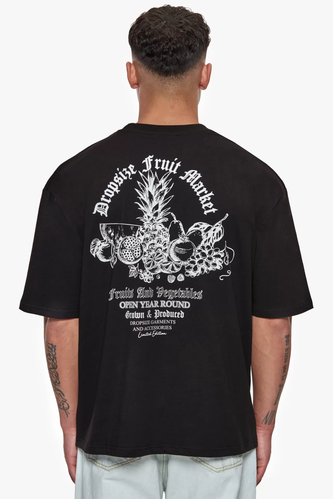 Dropsize HEAVY OVERSIZE FRUIT MARKET T-SHIRT BLACK* T Shirt