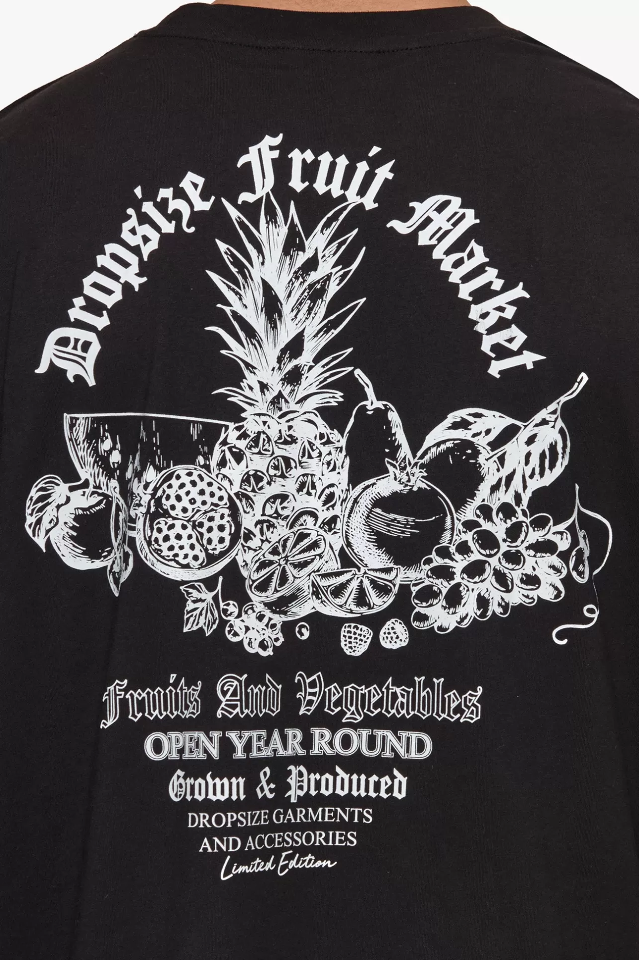 Dropsize HEAVY OVERSIZE FRUIT MARKET T-SHIRT BLACK* T Shirt