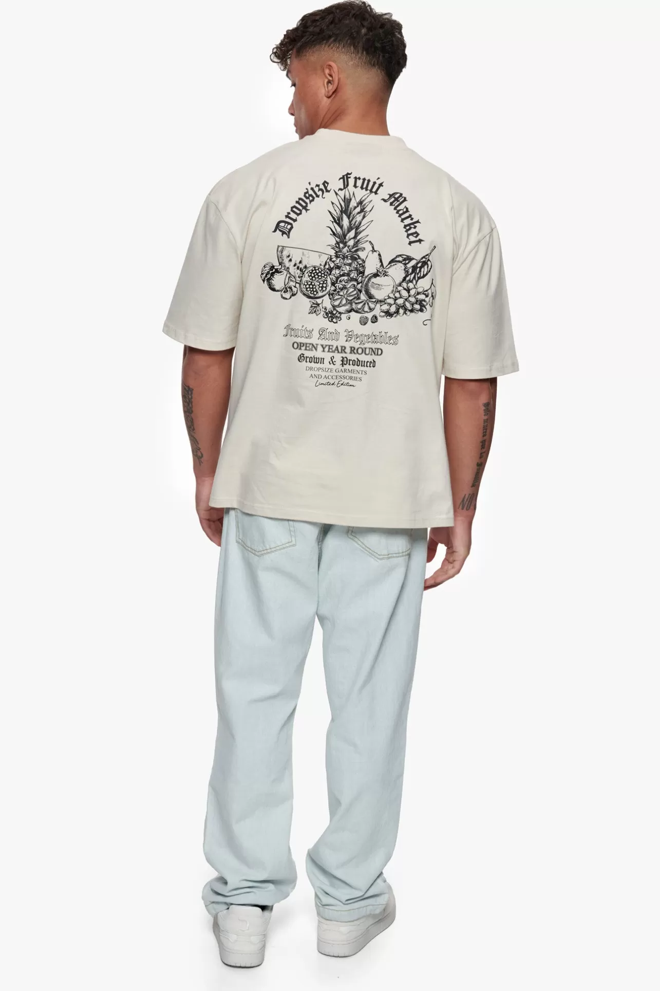 Dropsize HEAVY OVERSIZE FRUIT MARKET T-SHIRT COCONUT MILK* T Shirt