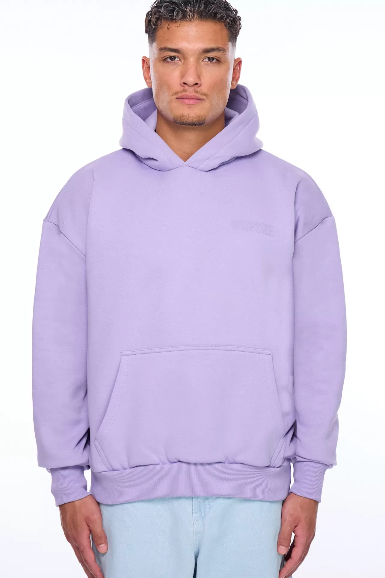 Dropsize HEAVY OVERSIZE HD PRINT HOODIE PURPLE ROSE* Hoodie