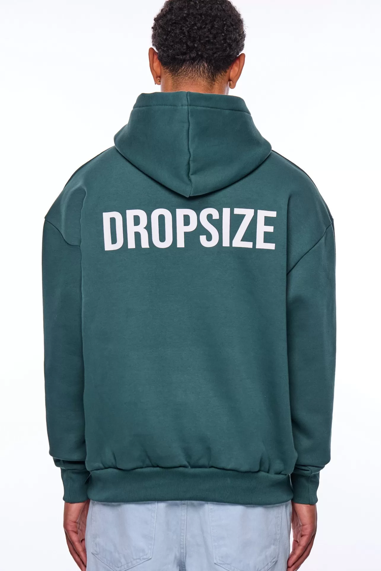 Dropsize HEAVY OVERSIZE HD PRINT HOODIE TREKKING GREEN* Hoodie