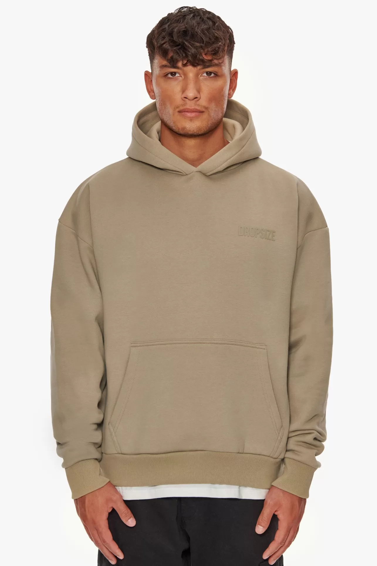 Dropsize HEAVY OVERSIZE HD PRINT HOODIE WEATHERED TEAK* Hoodie